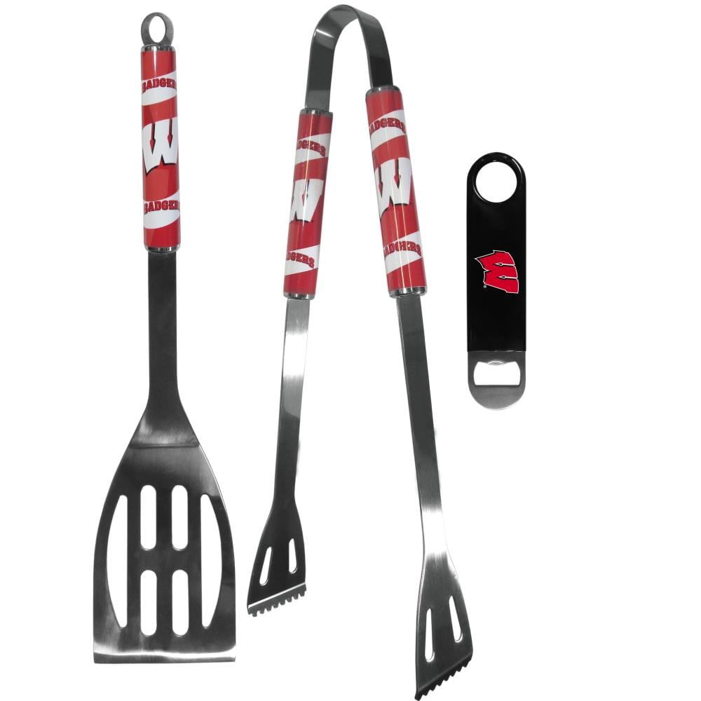 Wisconsin Badgers Barbecue Set NCAA Spatula Fork Brush Tongs 