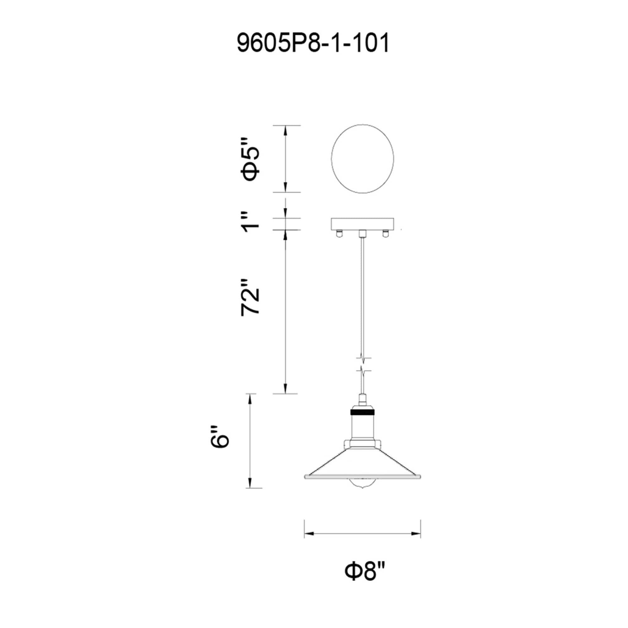 CWI Lighting 9605P8-1-101-B Pendant-Lights - View #6