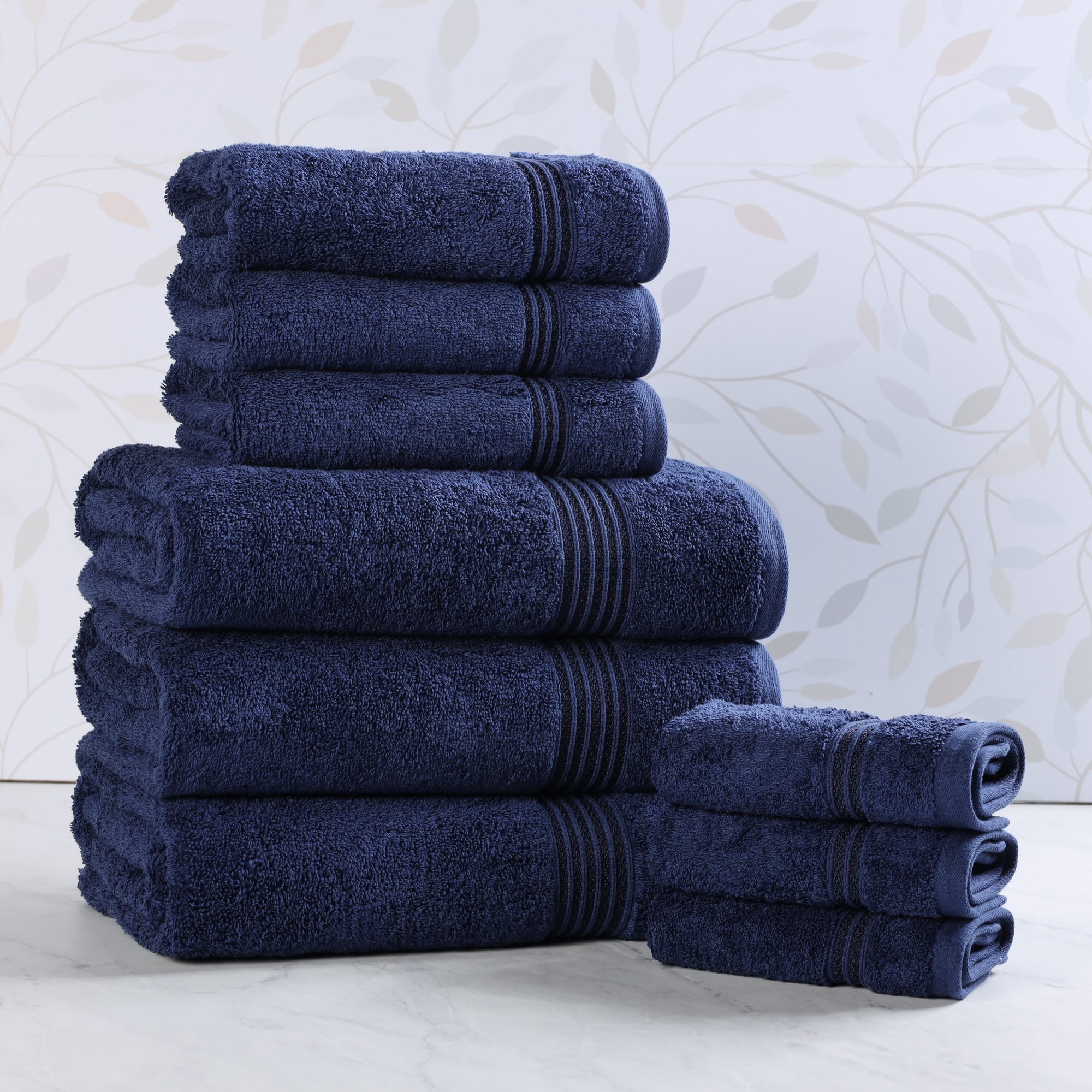 Superior Egyptian Cotton Highly Absorbent Solid 9-Piece Ultra Soft Towel Set
