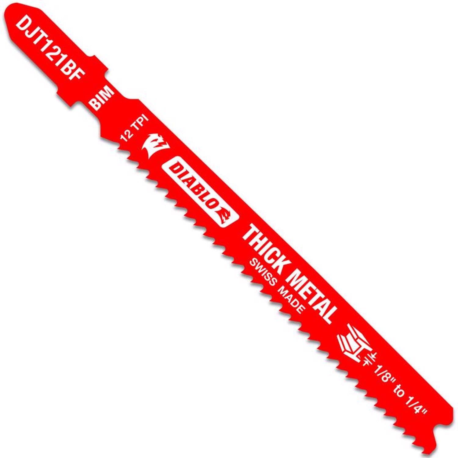 Diablo 3 0.625 Inch Bi Metal T Shank Thick Metal Jig Saw Blade 12 TPI 5 pk