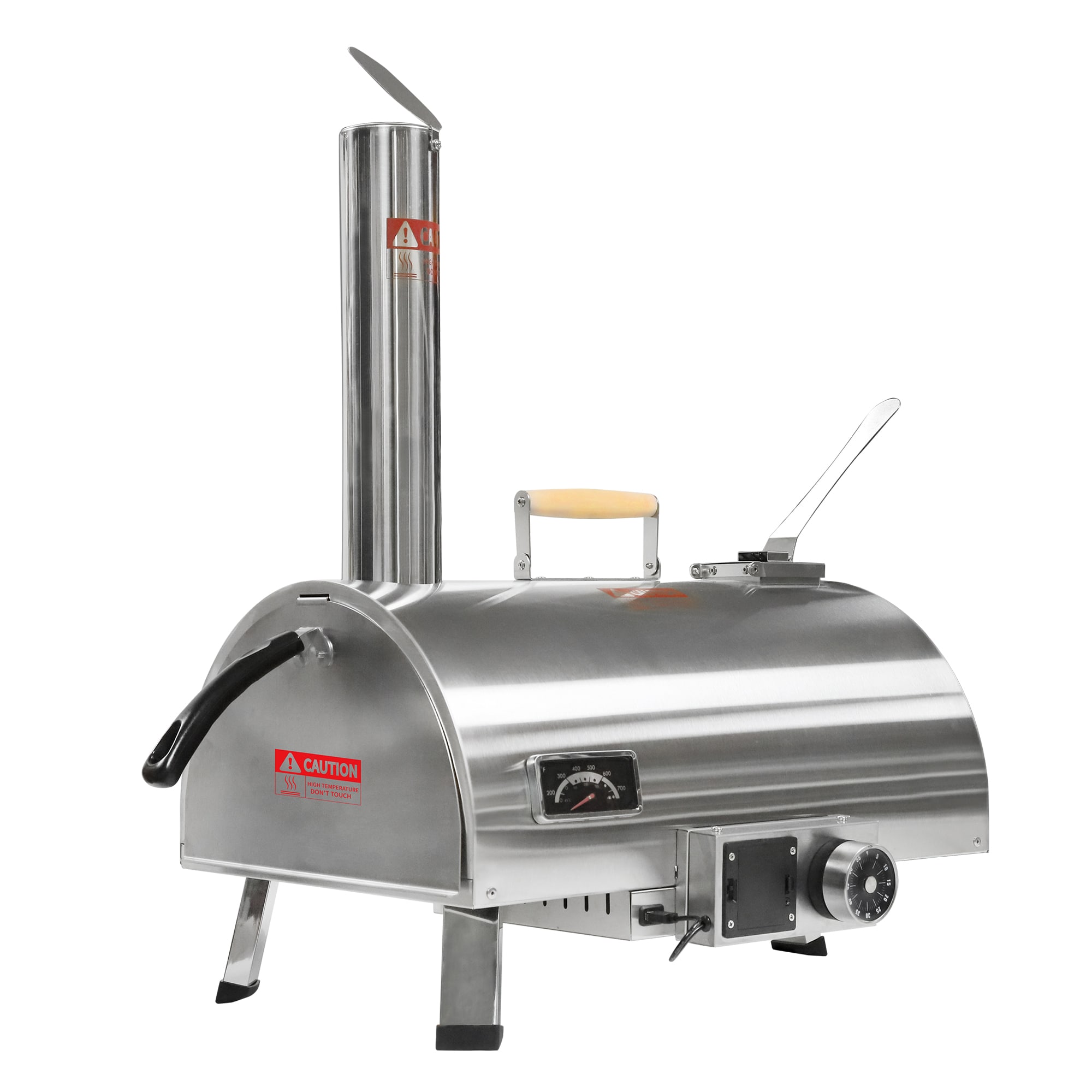 Lordear LCNE240303MAR Pizza Oven BBQ Steak Automatic Rotation Stainless steel Hearth Wood pellet Outdoor Pizza Oven