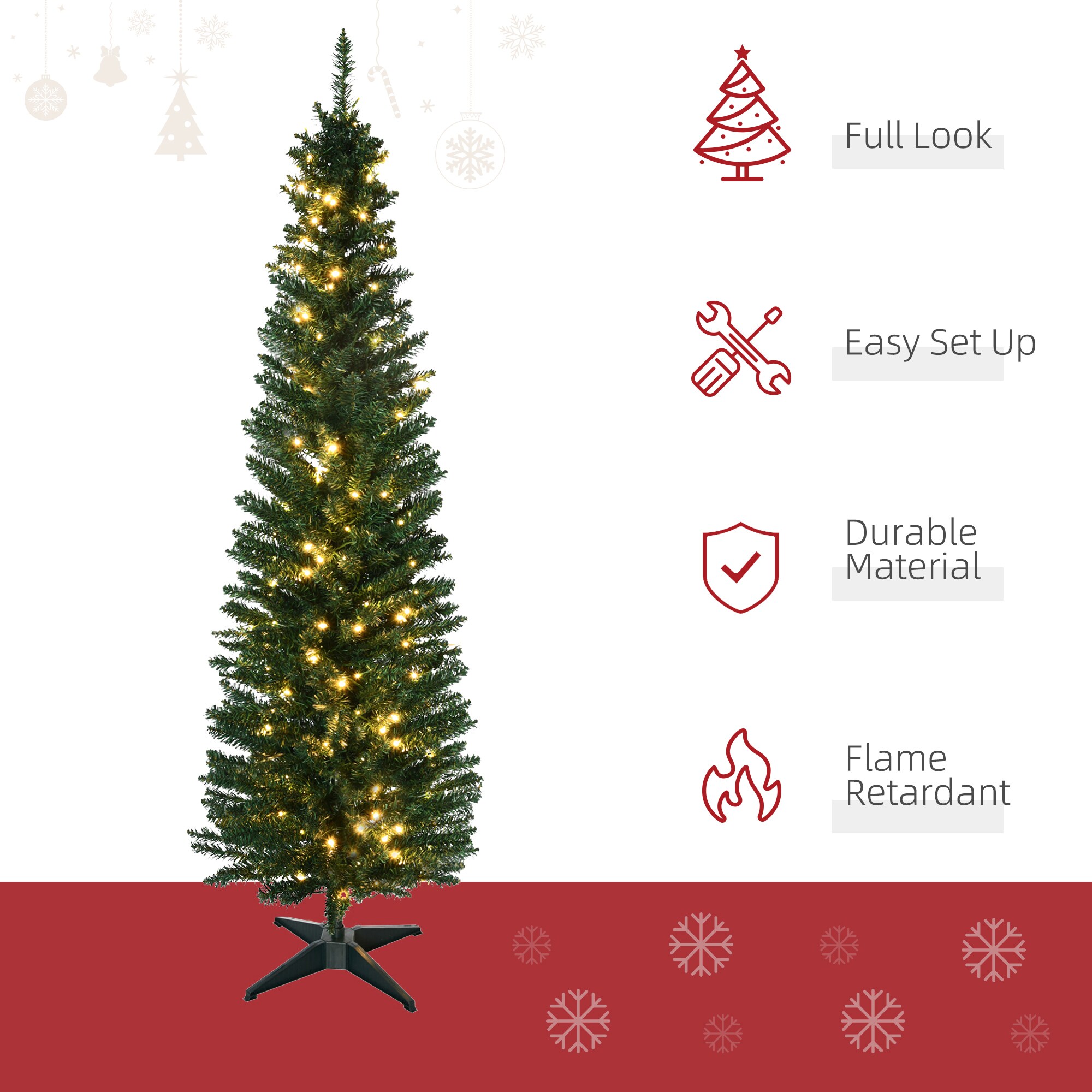 HomCom 830-243 Artificial-Christmas-Trees - View #5