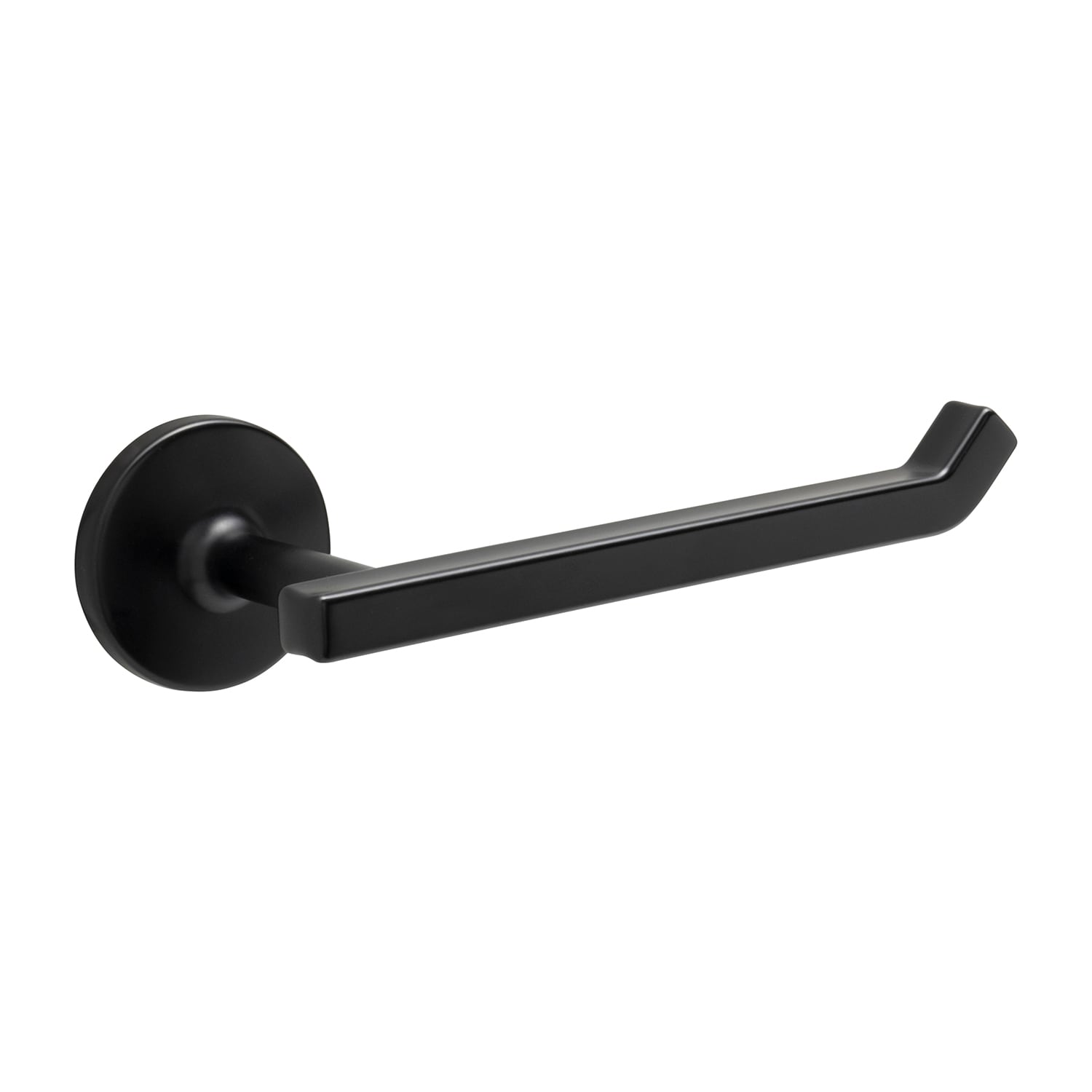 Hickory Hardware H079325-MB Woodward Matte Black Wall mount Single post Toilet Paper Holder 1 -Rolls with Storage