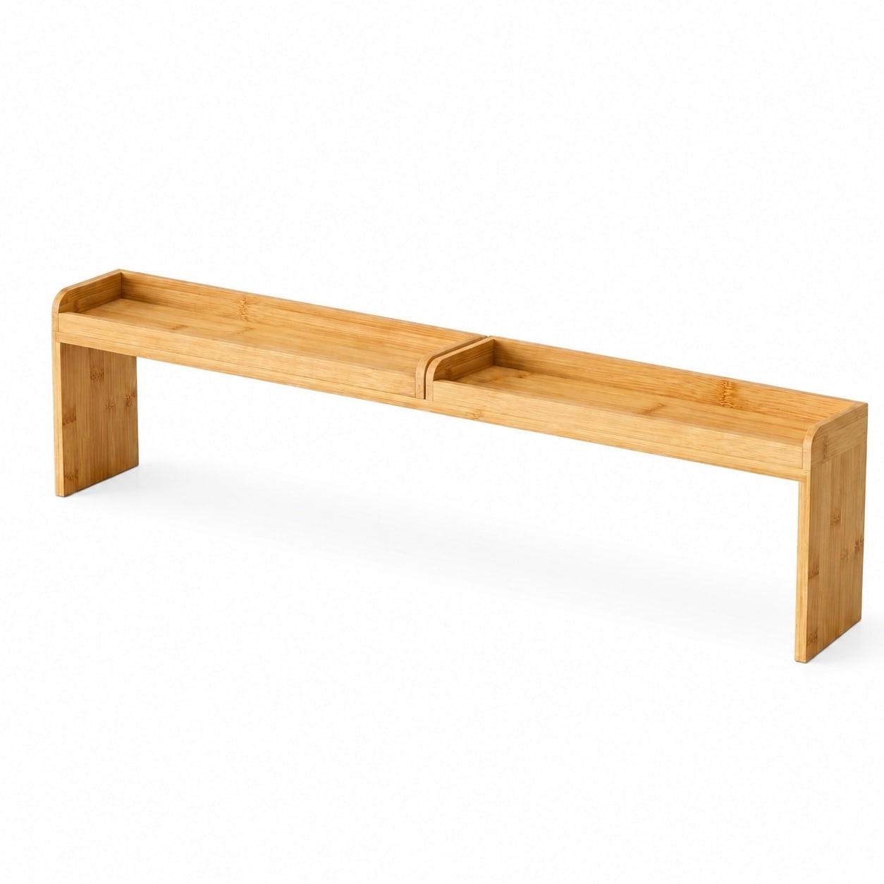 Aoibox  30 in Magnetic Over the Stove Wood Shelf with Non Slip Lips for Flat Stovetop Spice and Utensil Storage