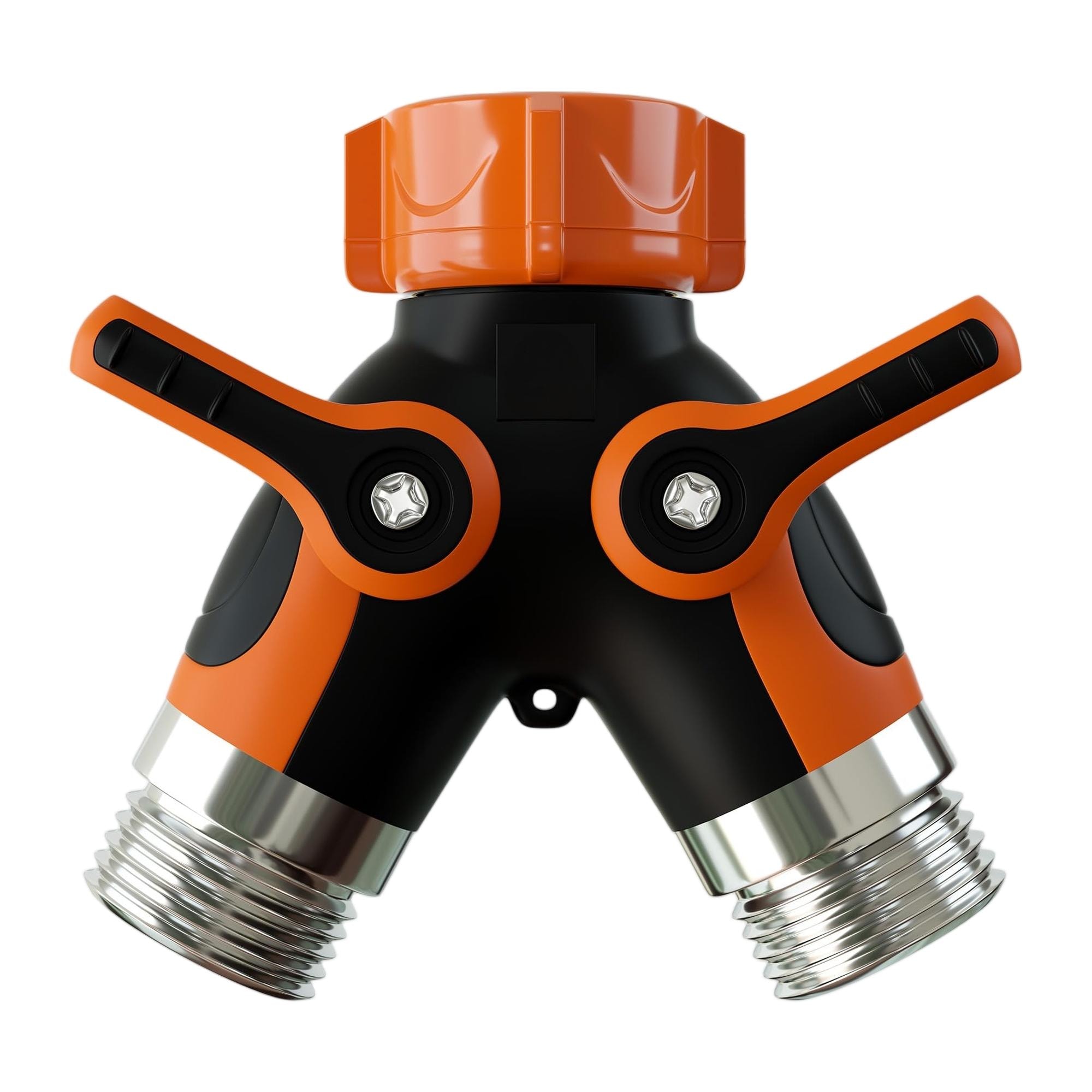 Numhew 3.4in L 2.8in W 3.9in H 2-Way Orange Hose Splitter