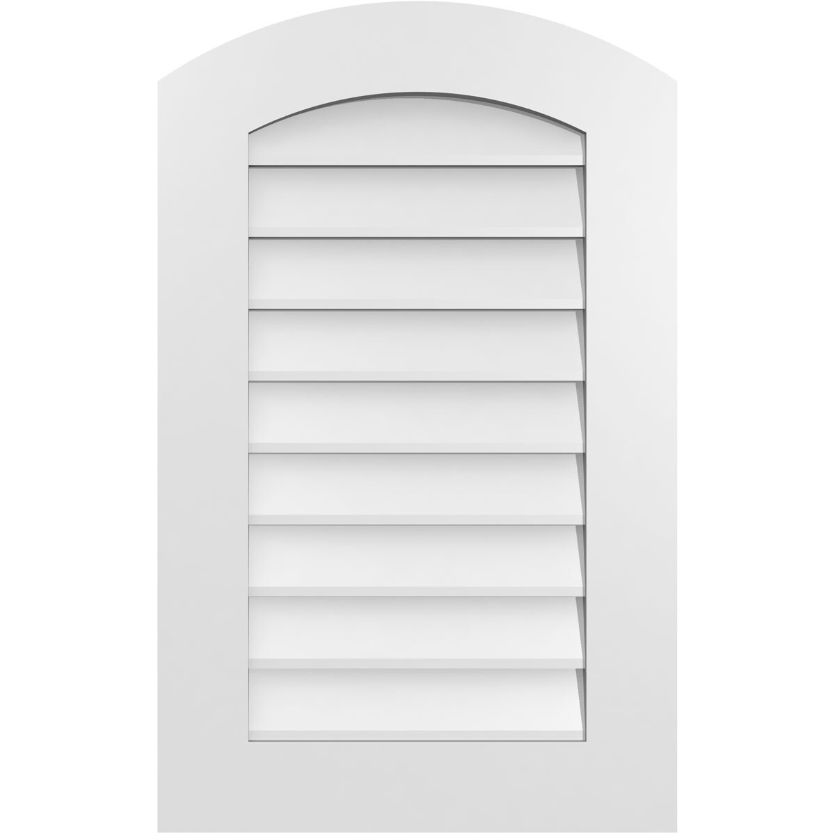 Ekena Millwork GVPAR20X3201SN 20-Inches x 32-Inches Off-white Round top PVC Gable Louver Vent