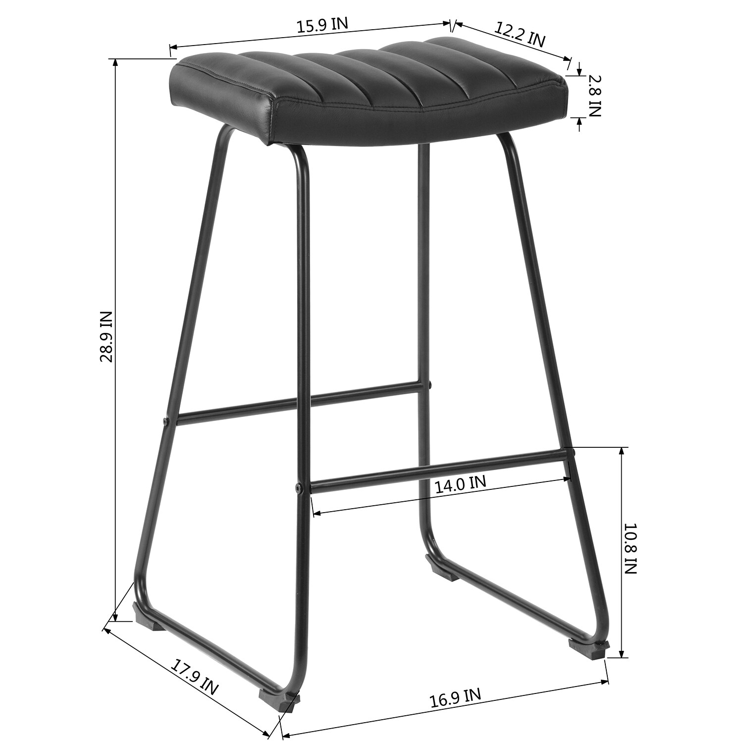 CASAINC SADDLEBAR BLACK stools - View #11