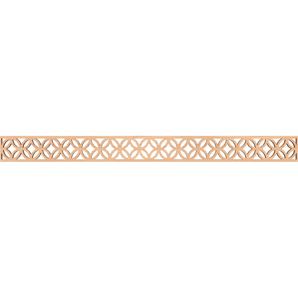 Ekena Millwork MLDB04X46CROHI Crosby Fretwork Flat Trim 4-in x 3.87-ft Hickory Brown Unfinished 2156535 Pierced Wall Panel Moulding
