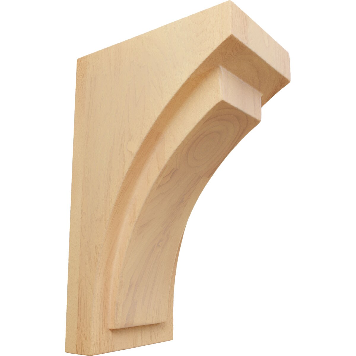 Ekena Millwork CORW02X03X06FERO 2.5-in x 3.75-in x 6.0-in Unfinished Red oak Wood Paintable/Stainable Corbel