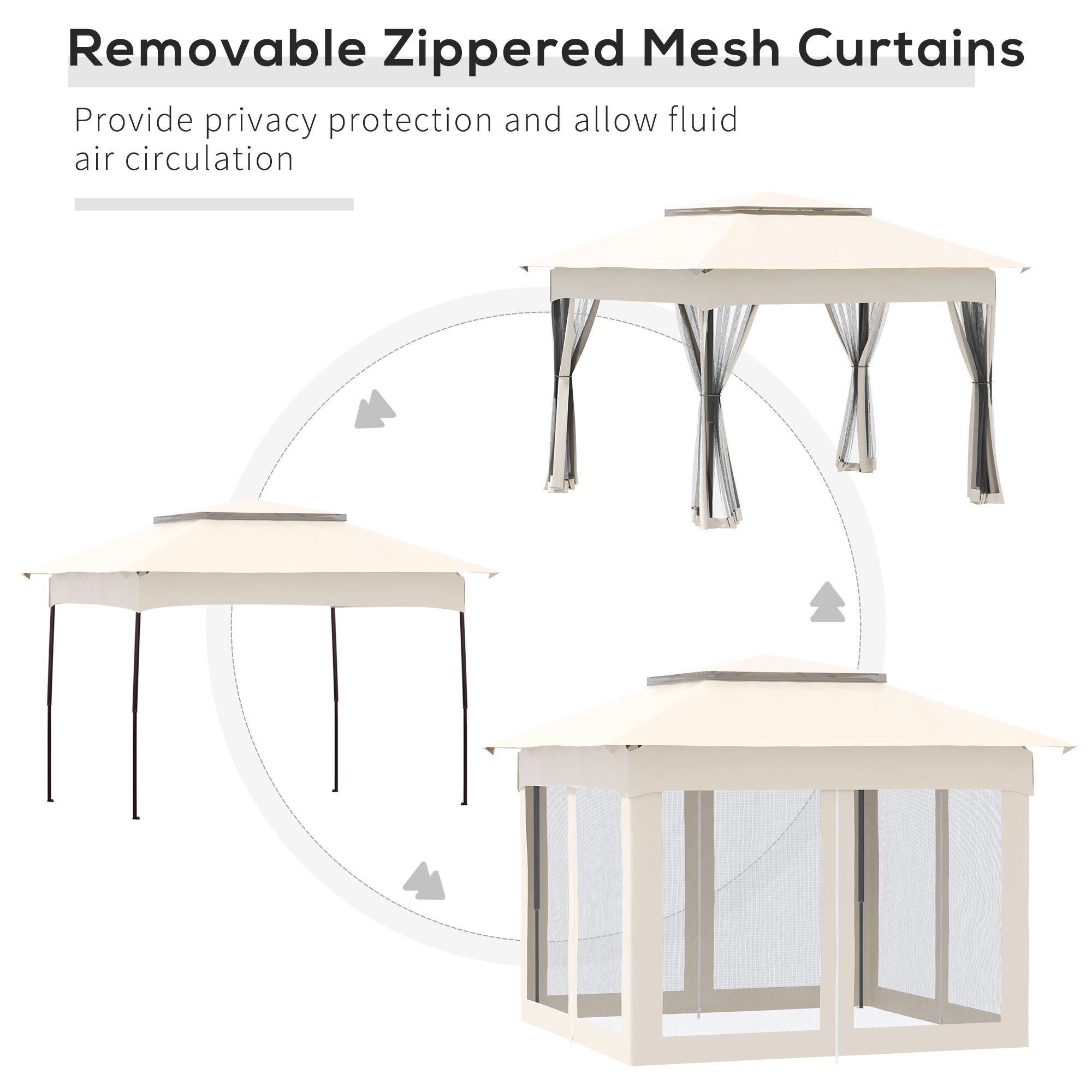 Miki Shinly AB-1507-12JJ Wood-Resin-Gazebos - View #4