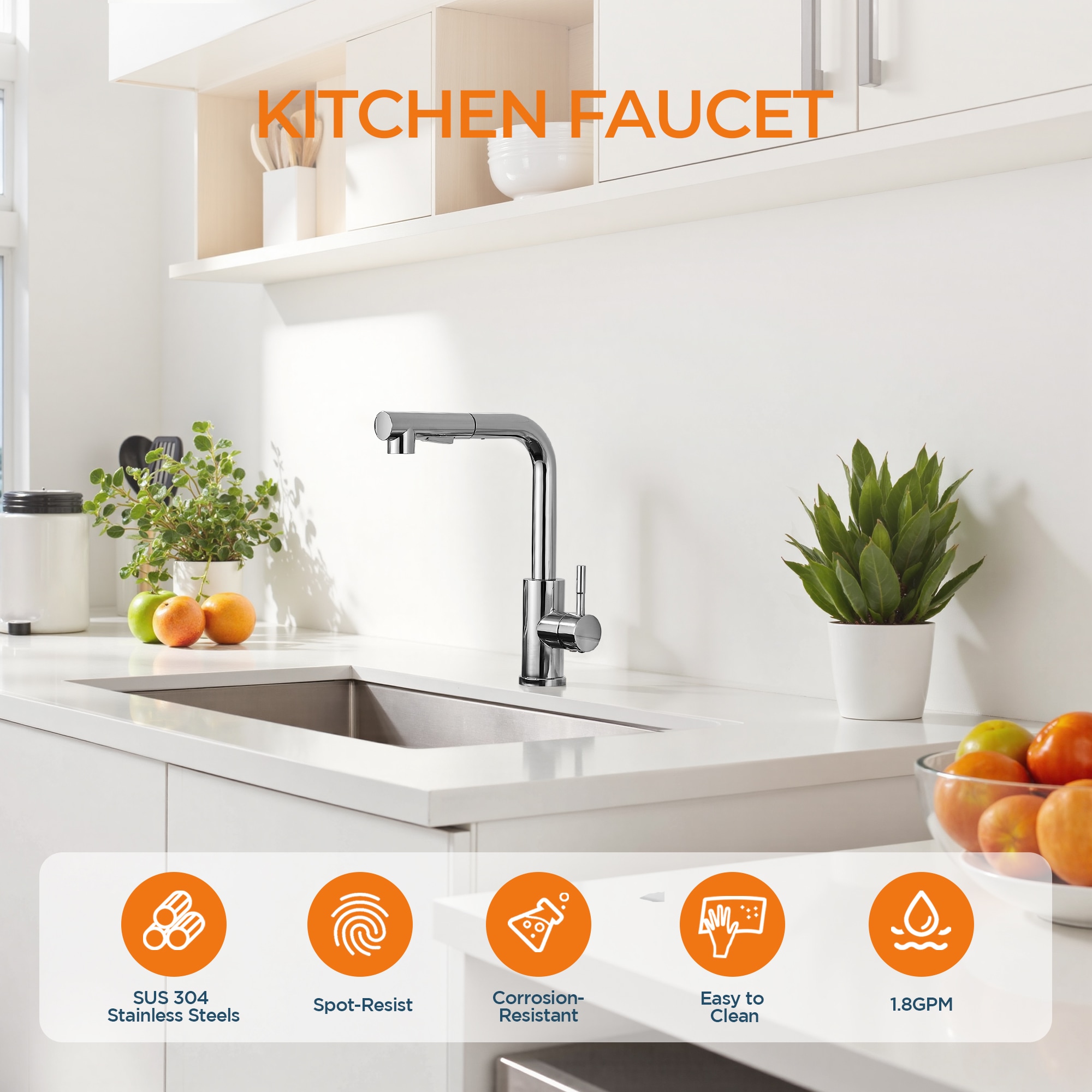 androme WA005CHROME Kitchen-Faucets - View #4