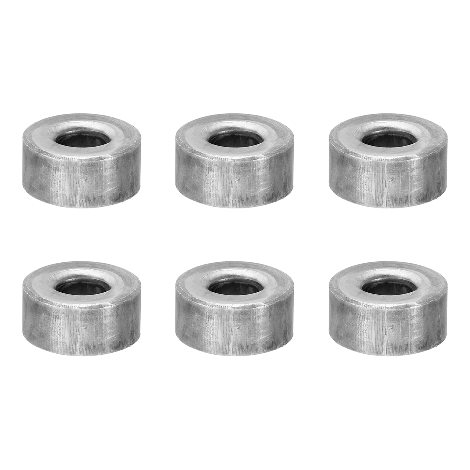 PATIKIL M10 Steel Spacers 6pcs Metal Spacers Steel 10.3mm ID x 25mm OD x 12mm L Carbon Steel Spacer Screw Standoff Round for 2/5in or M10 Screw Bolts