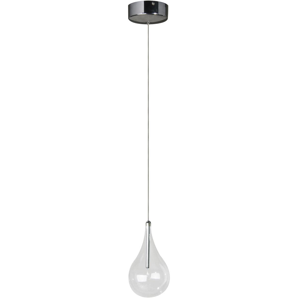 Decovio  16370-PCCX1 Albion LED 45 inch Polished Chrome Single Pendant Ceiling Light