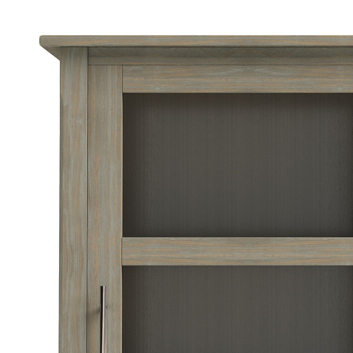 Avalon Distressed Gray Solid Wood High Storage Wine Rack Cabinet