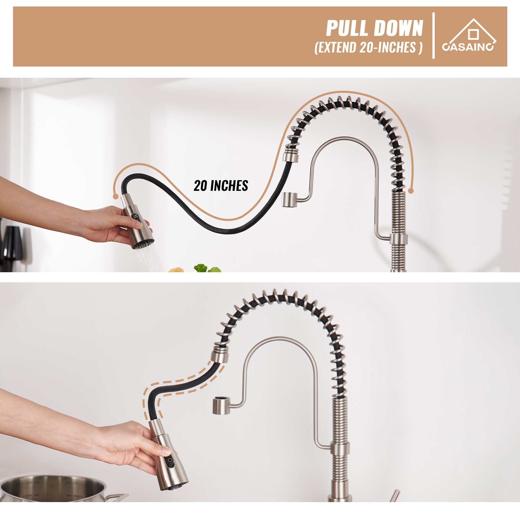 CASAINC KCLT0022-BN Kitchen-Faucets - View #8
