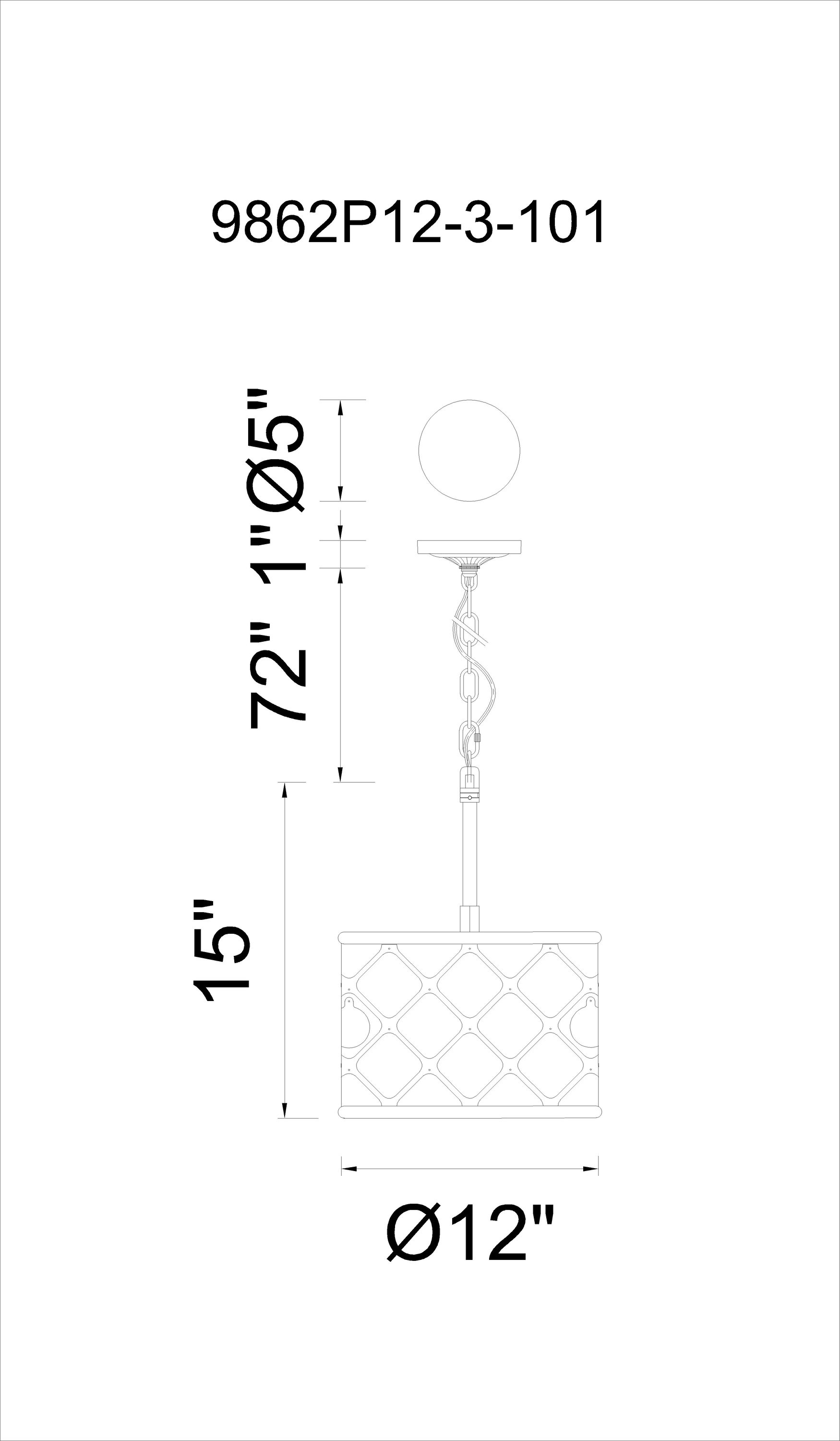 CWI Lighting 9862P12-3-101 b090015 - View #2