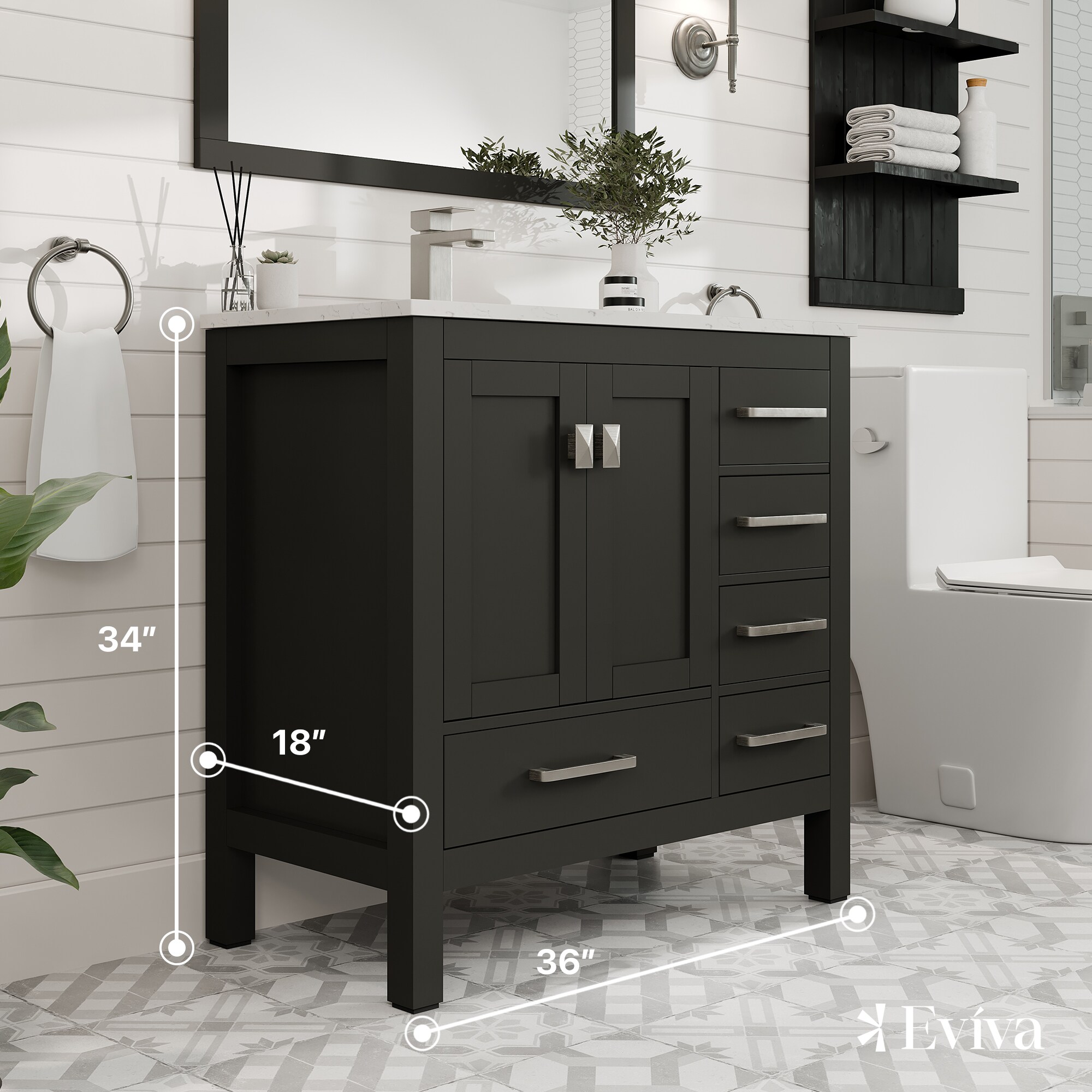 Eviva TVN414-36X18ES-Q Bath-Vanity-Combo - View #2