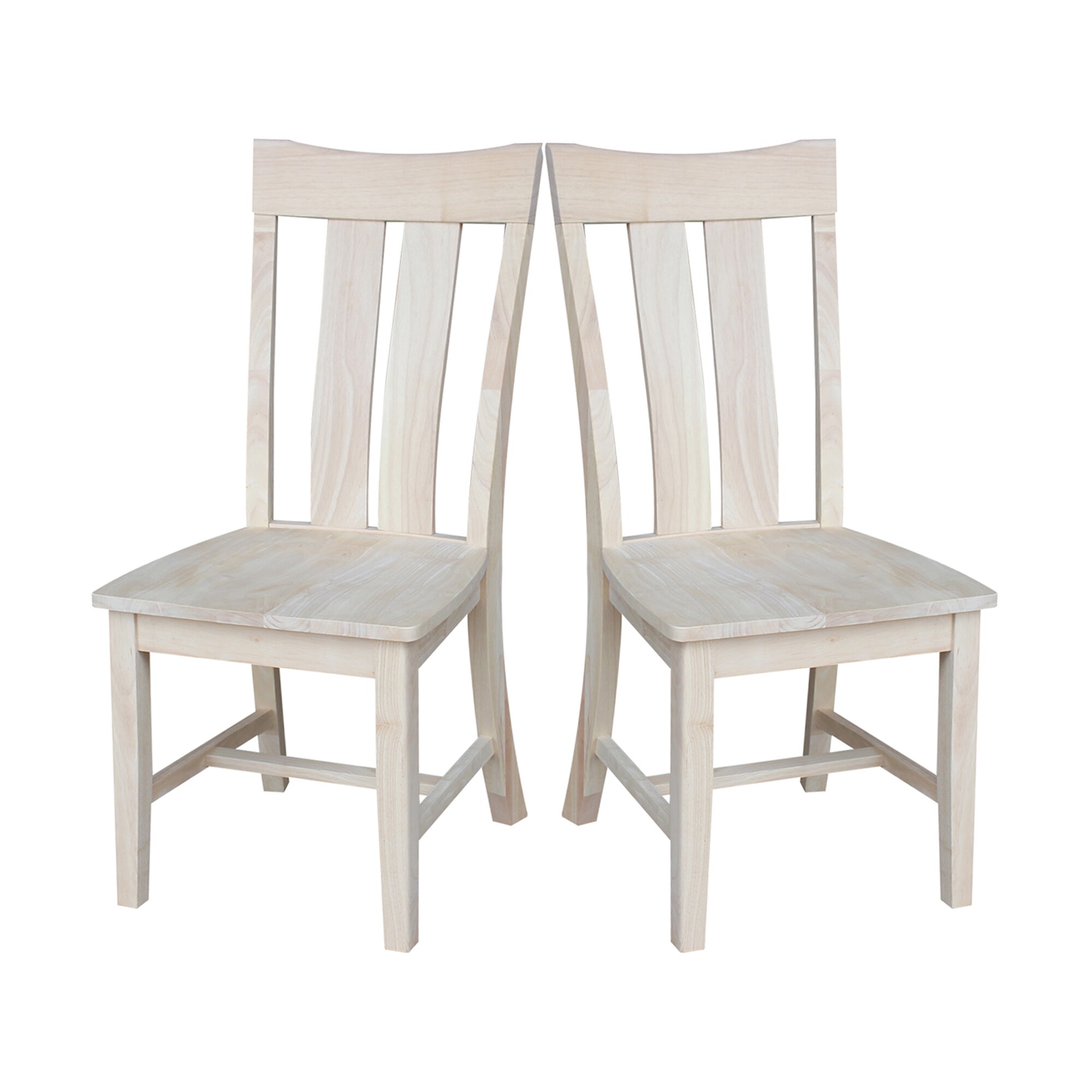 International Concepts C-13P Set of 2 Traditional Dining Side Chair (Wood Frame)