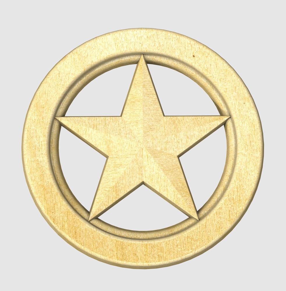 Ornamental Mouldings 4700PKWHW-D 4700 Star 6.00-Inches x 6.00-Inches Round Unfinished Birch Wood Rosette