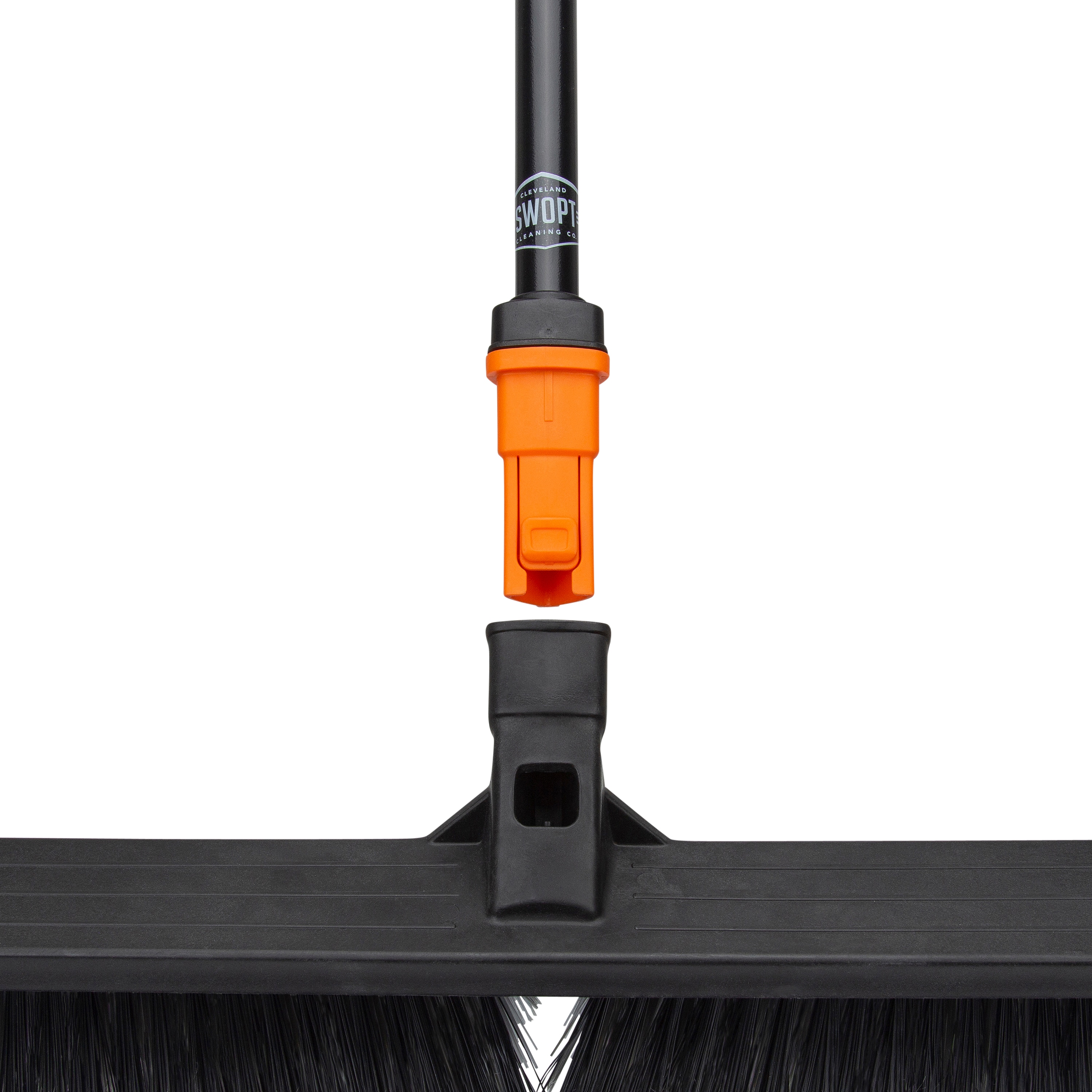 SWOPT 60 in Steel Handle with Standard Duty Head 24-in Poly Fiber Multi- surface All-purpose Push Broom in the Brooms department at