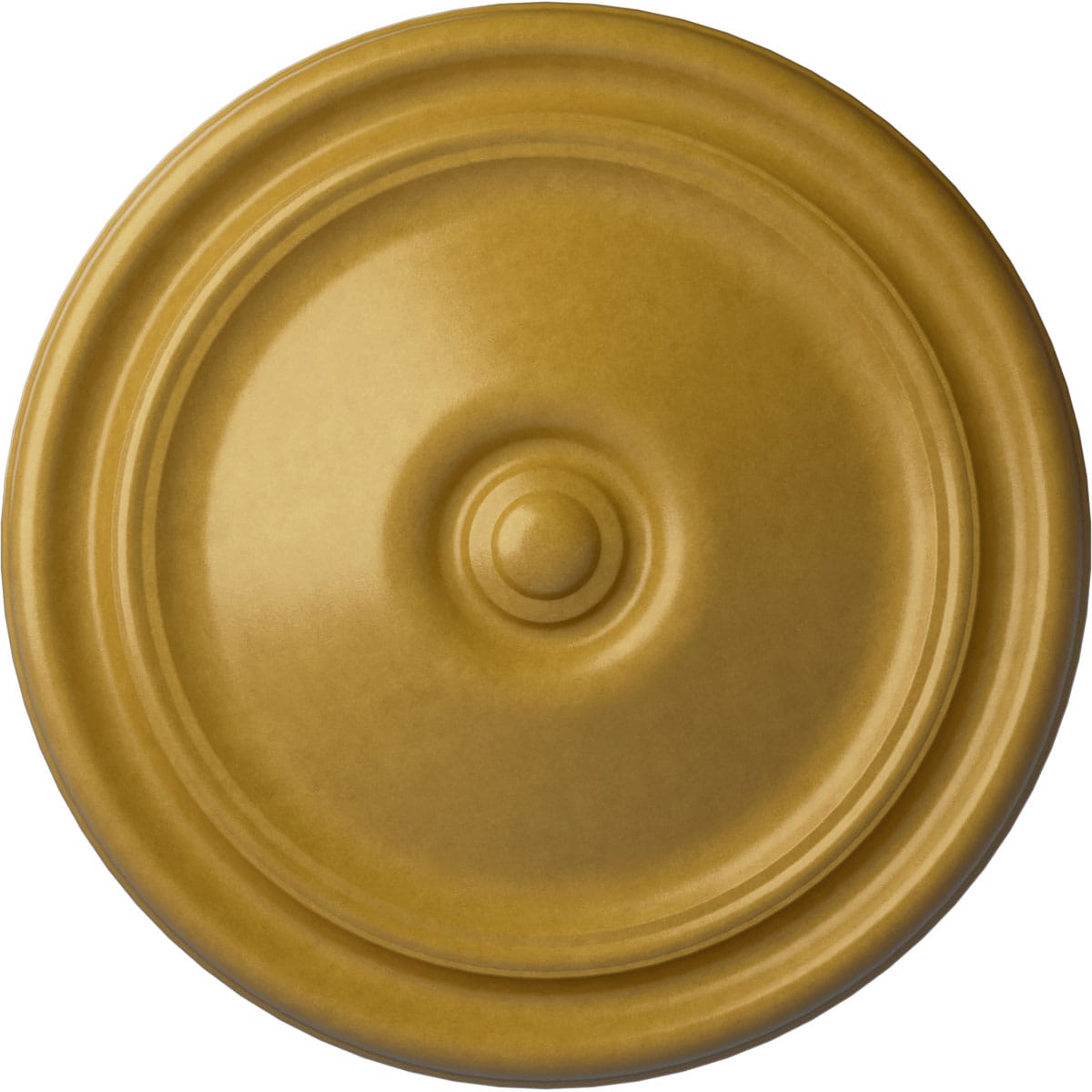 Ekena Millwork CM12REIGS Reece 12-in W x 12-in L Painted Iridescent Gold Polyurethane Whole Ceiling Medallion