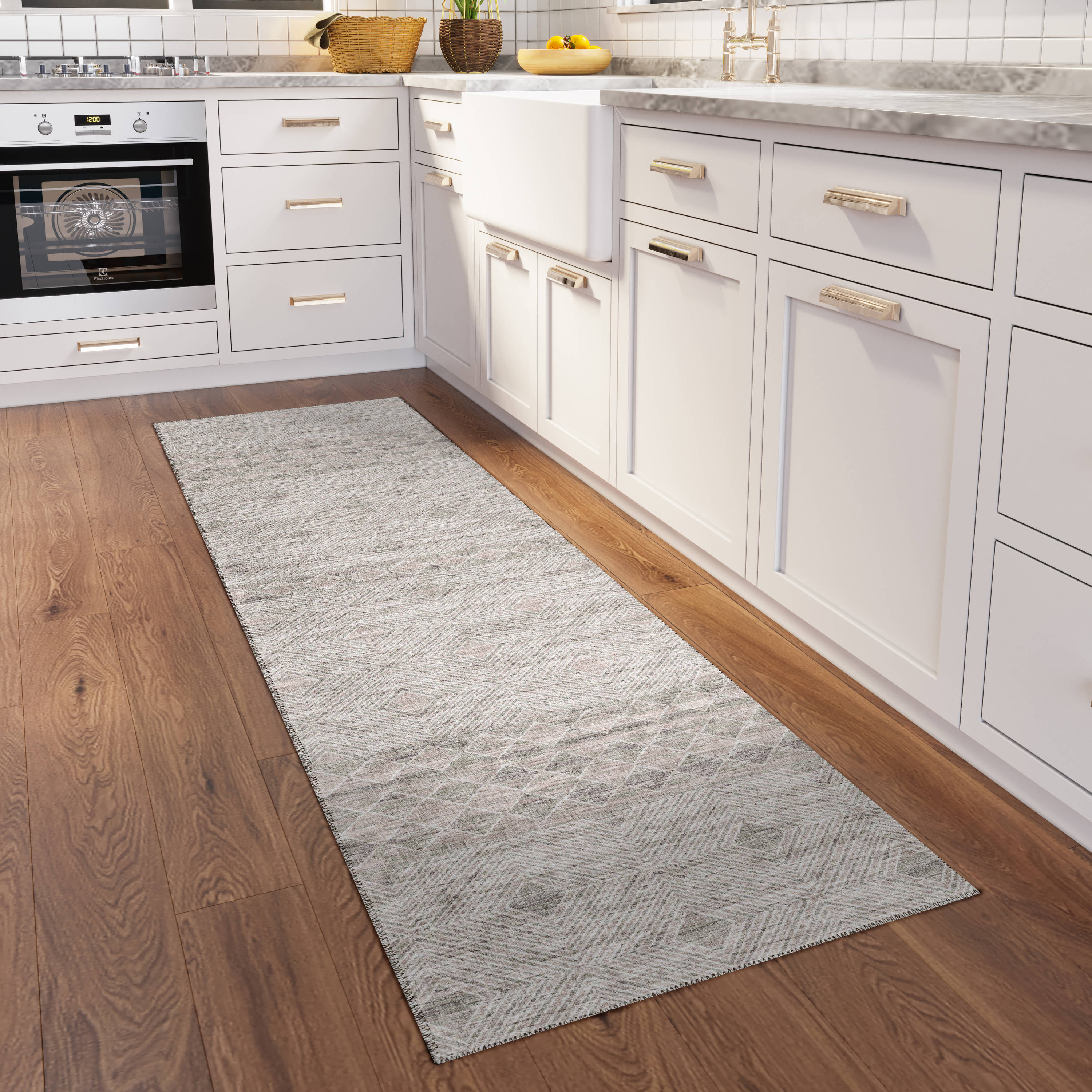 Himalaya Taupe Hand Tufted Wool and Viscose Runner Rug