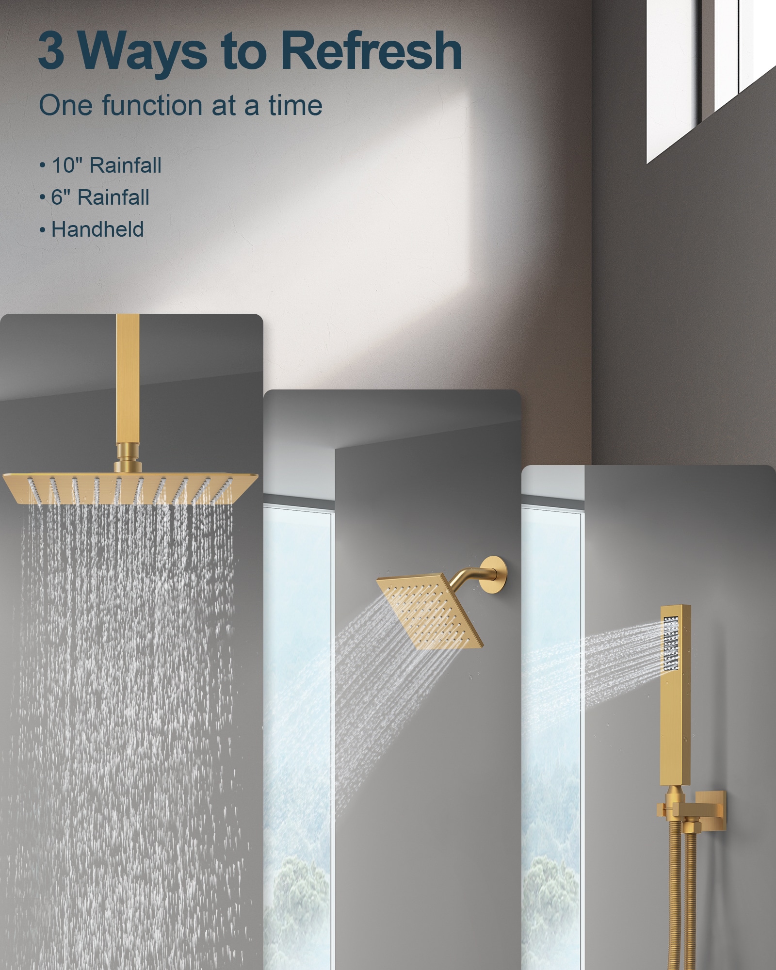 GRANDJOY SGF10GJ-66-BG12 Showerhead-Bar-Panels - View #4