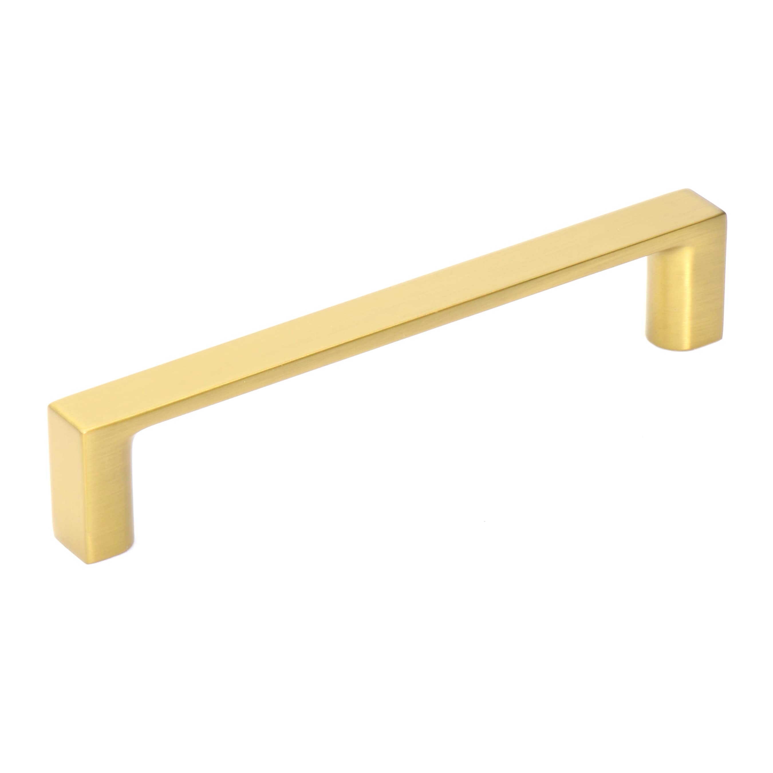 25 Pack Brushed Brass Cabinet Pulls 5.5 Inch Cabinet Door Handles with 5  Inch Hole Center Square Kitchen Cabinet Handles Gold Stainless Steel  Kitchen