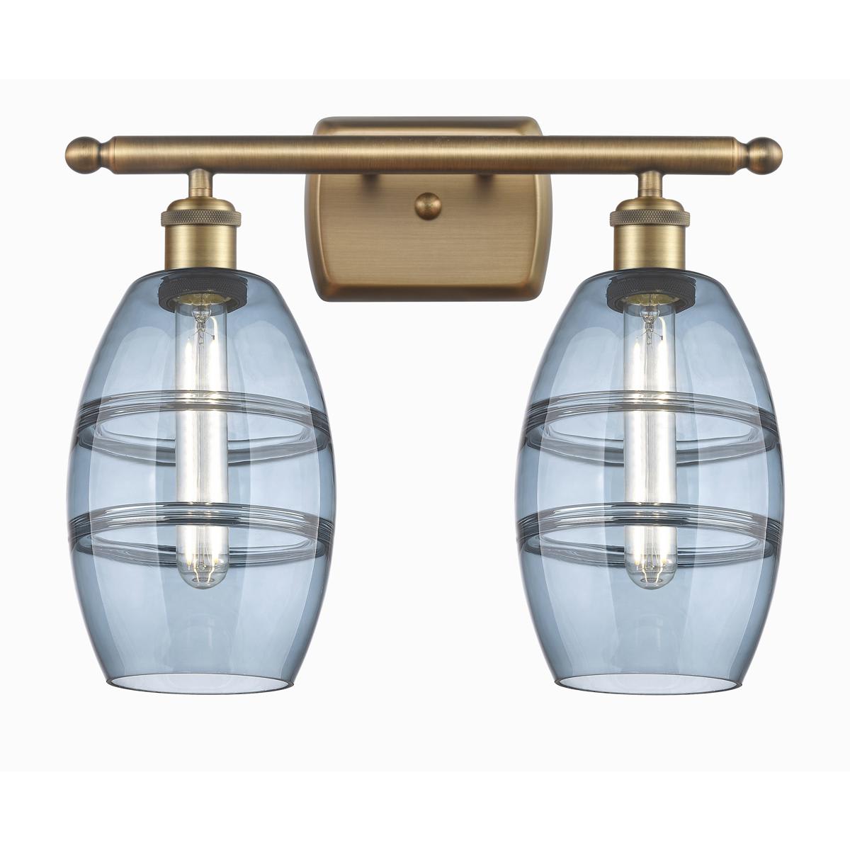 Innovations Lighting -  516-2W-BB-G557-6BL Ballston Vaz Bathroom Vanity Light Brushed Brass