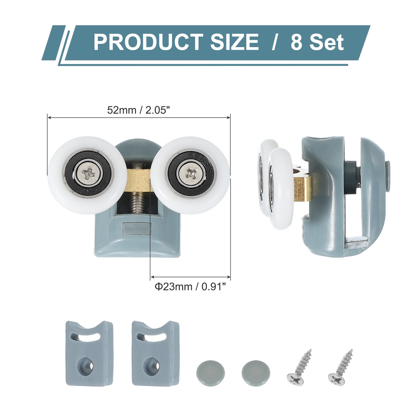 Unique Bargains S25093000UX9343 Tub-Shower-Door-Rollers - View #2