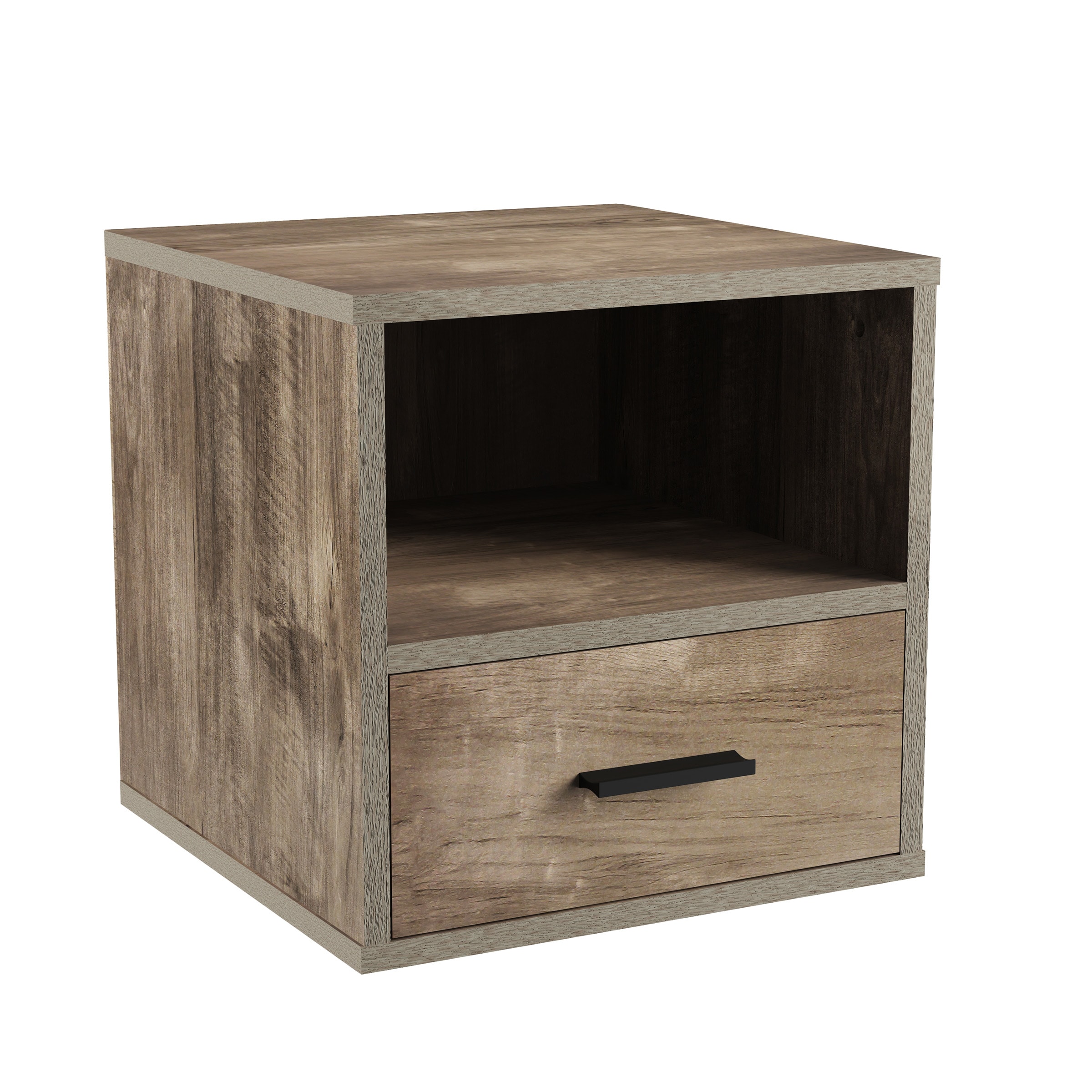 Hastings Home 316090FMZ End Tables 15.75-in W x 15.75-in H Wood Grain Wood Modern End Table Assembly Required