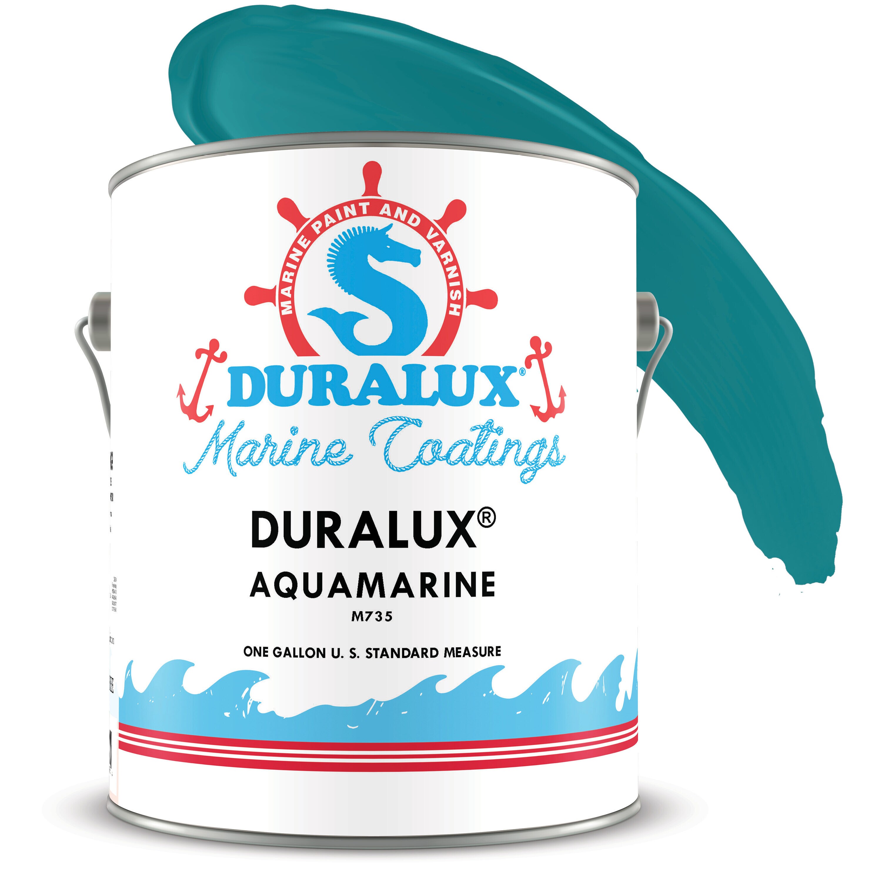 Duralux M735-1 Topside Paint High-gloss Aquamarine Enamel Oil-based Marine paint ( 1-gallon )