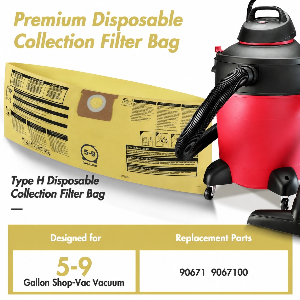 Linder Group Inc High Efficiency Disposable Collection Filter Bag For 5 ...