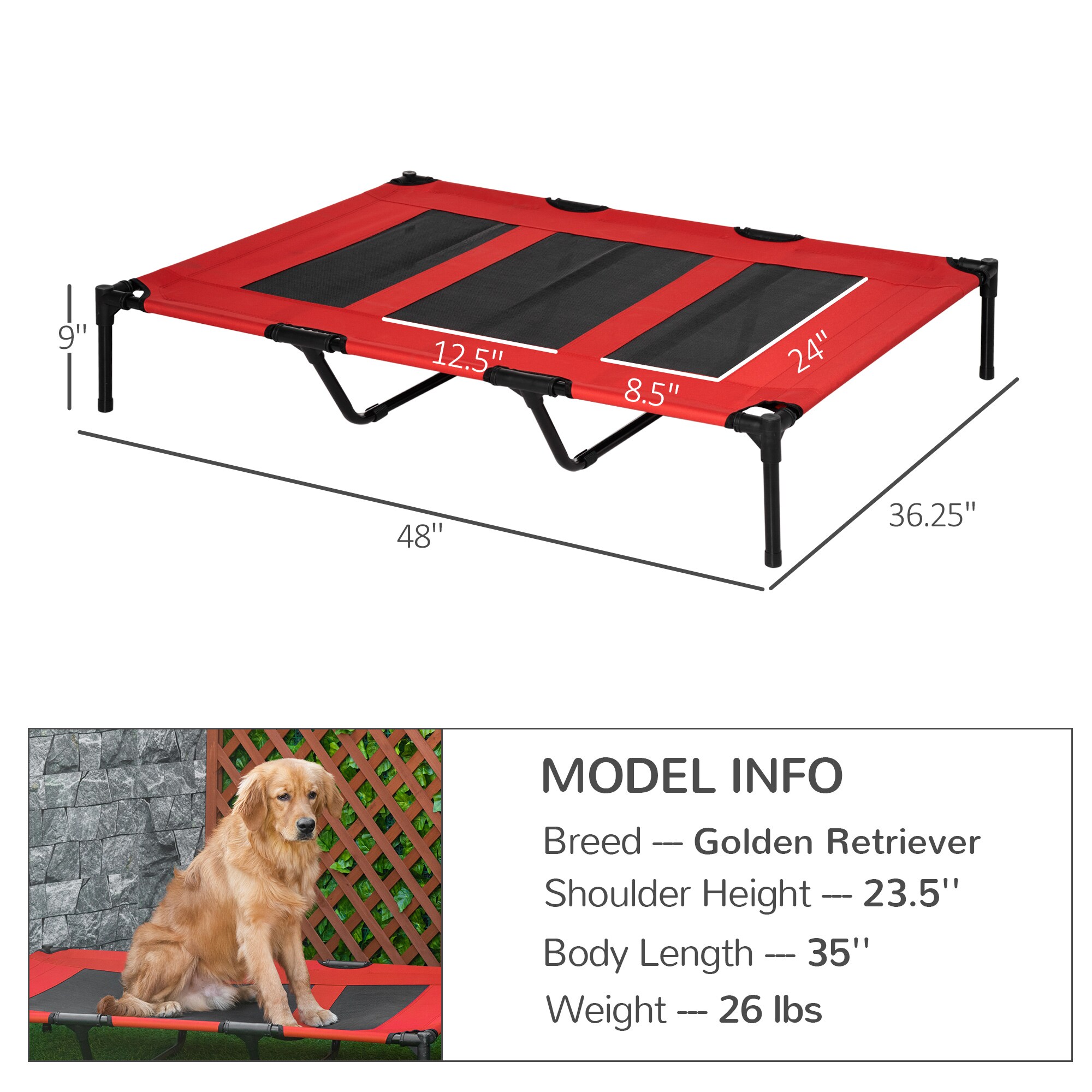 PawHut D04-069RD Pet-Beds - View #3