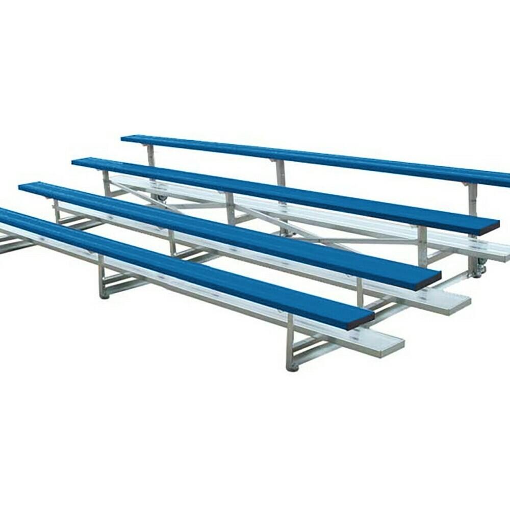  ZX9SPSPG2890 4 Row 21 ft. Low Rise Bleacher, Blue