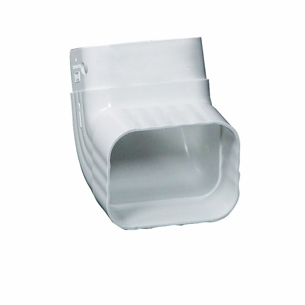 Amerimax M0627HP Traditional Vinyl 4.25-in White Front elbow