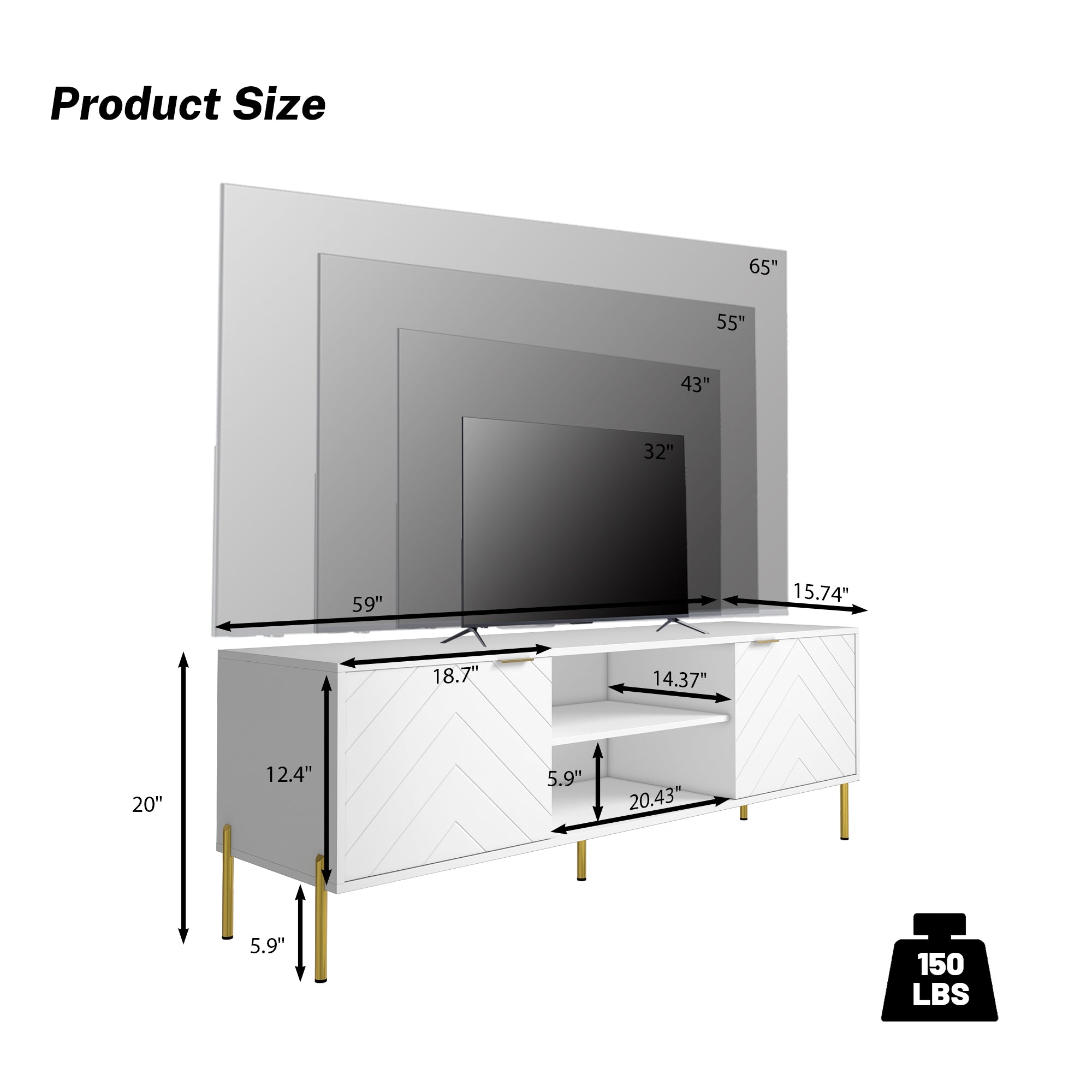 Boyel Living BL-ID01TVWH Tv-Stands - View #2