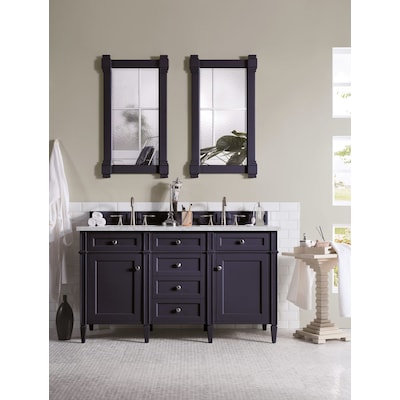 James Martin Vanities Brittany 60 In, Double Vanity With Center Tower Dimensions In Cm