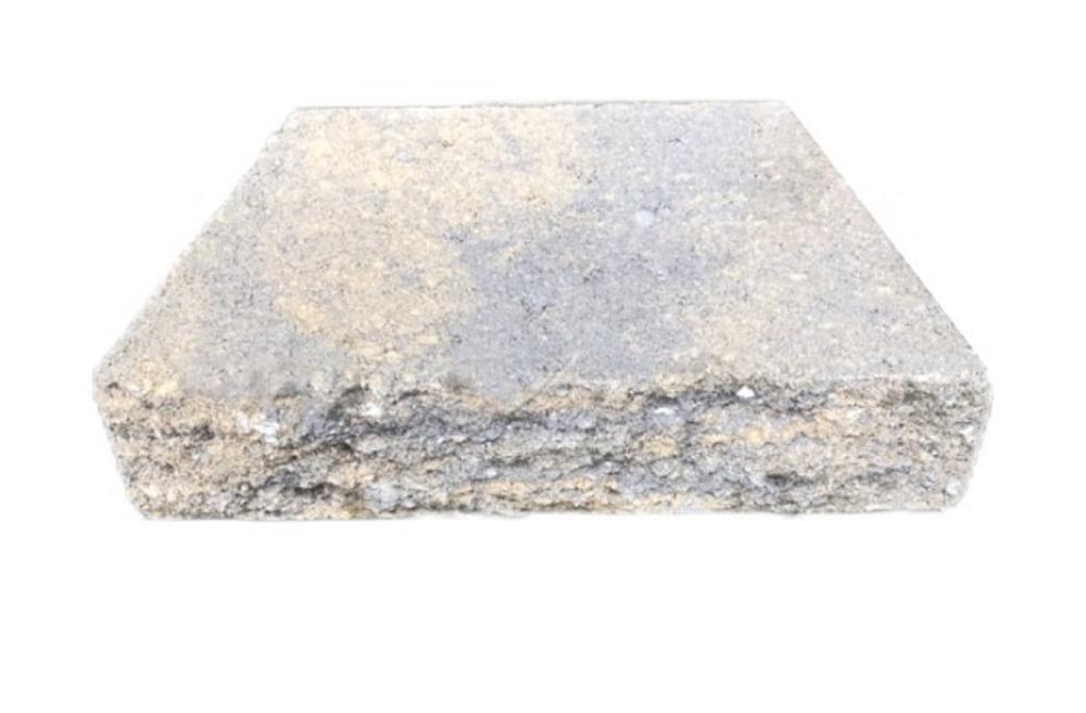 2.5-in H x 12-in L x 7-in D Tan/Charcoal Concrete Retaining Wall Cap in Gray | - Lowe's 130320