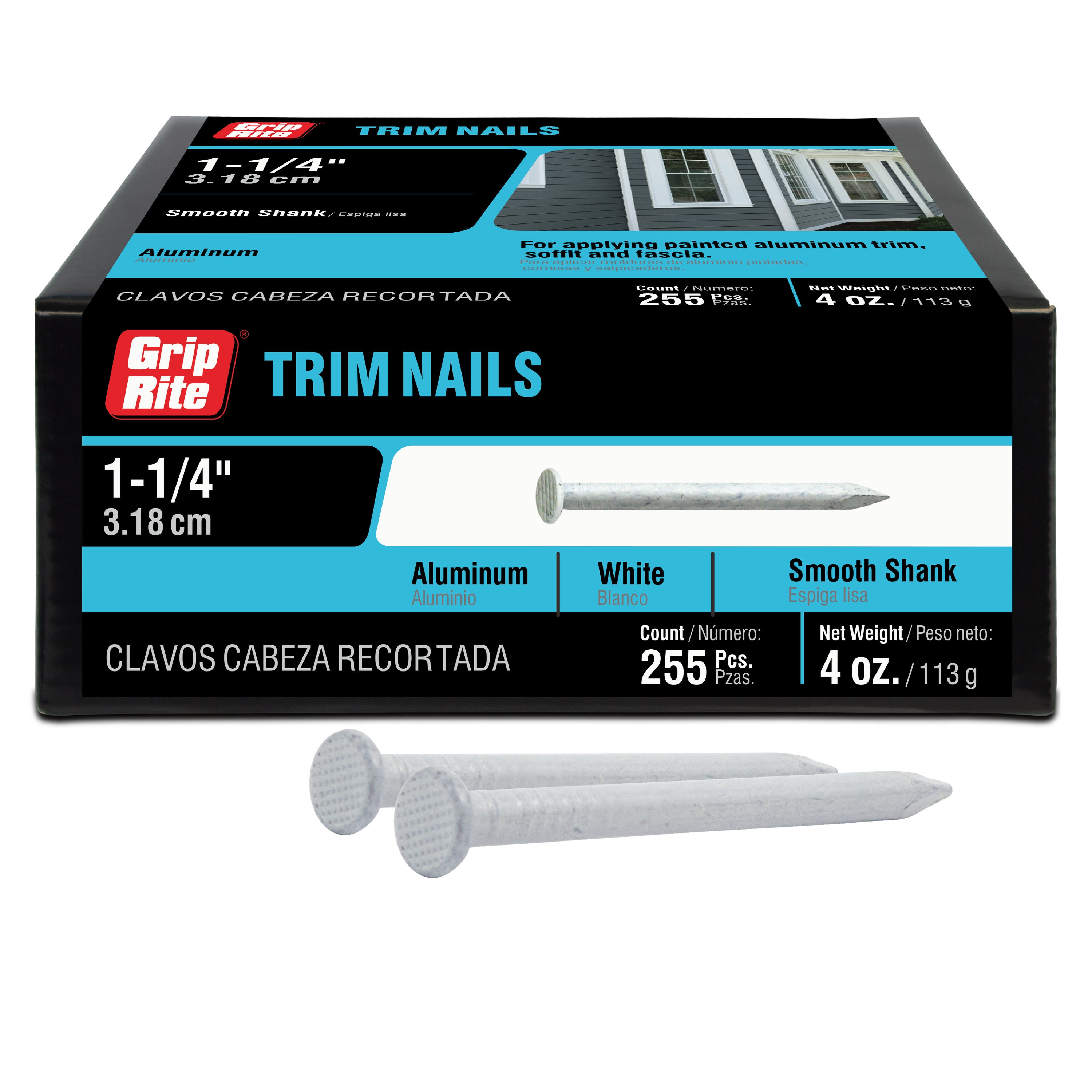 Grip-Rite 1-1/4-in 15.5-Gauge Yellow Zinc Finish Nails (616-Per Box) in the  Brads & Finish Nails department at Lowes.com