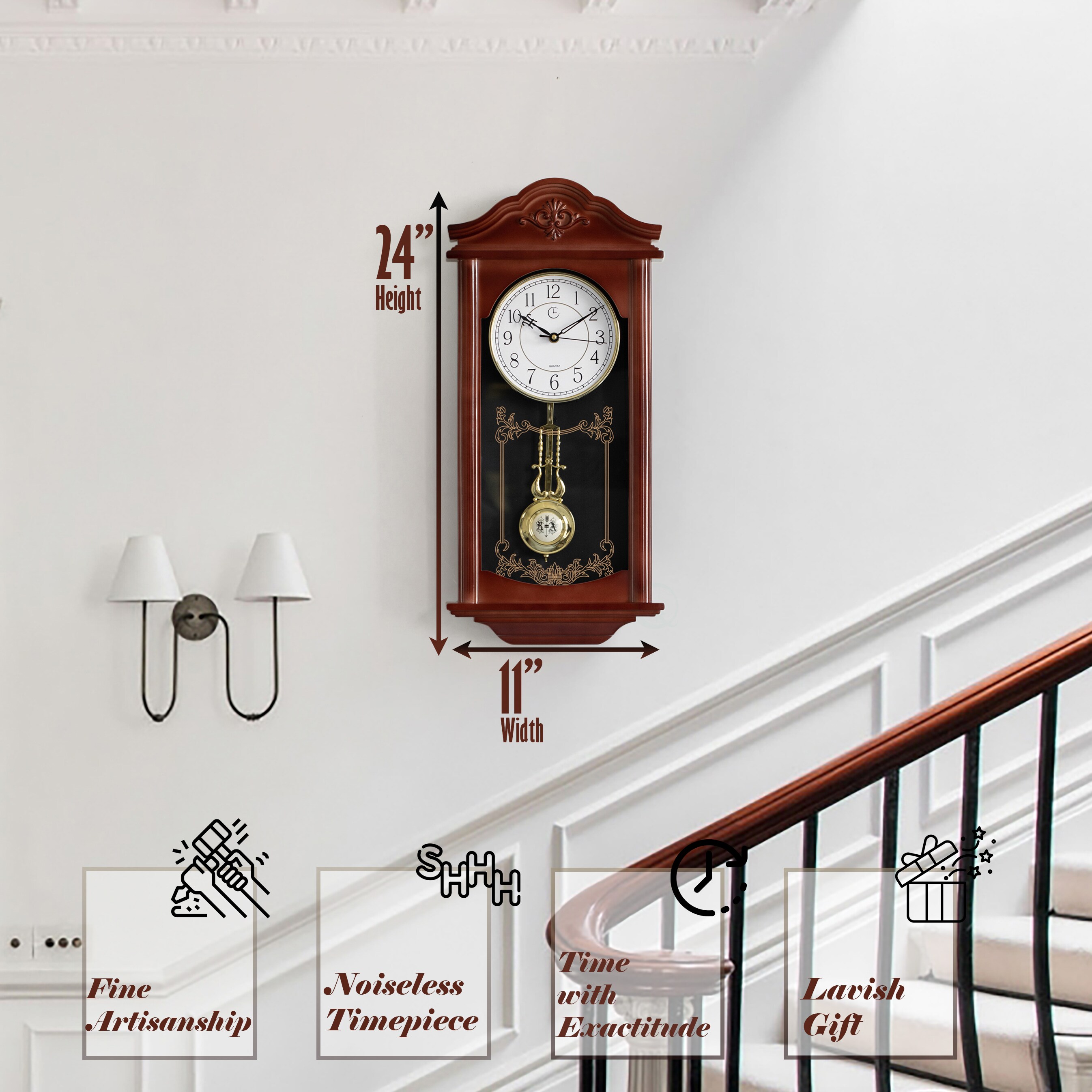Clockswise QI004145.L.BN Indoor-Outdoor-Clocks - View #2