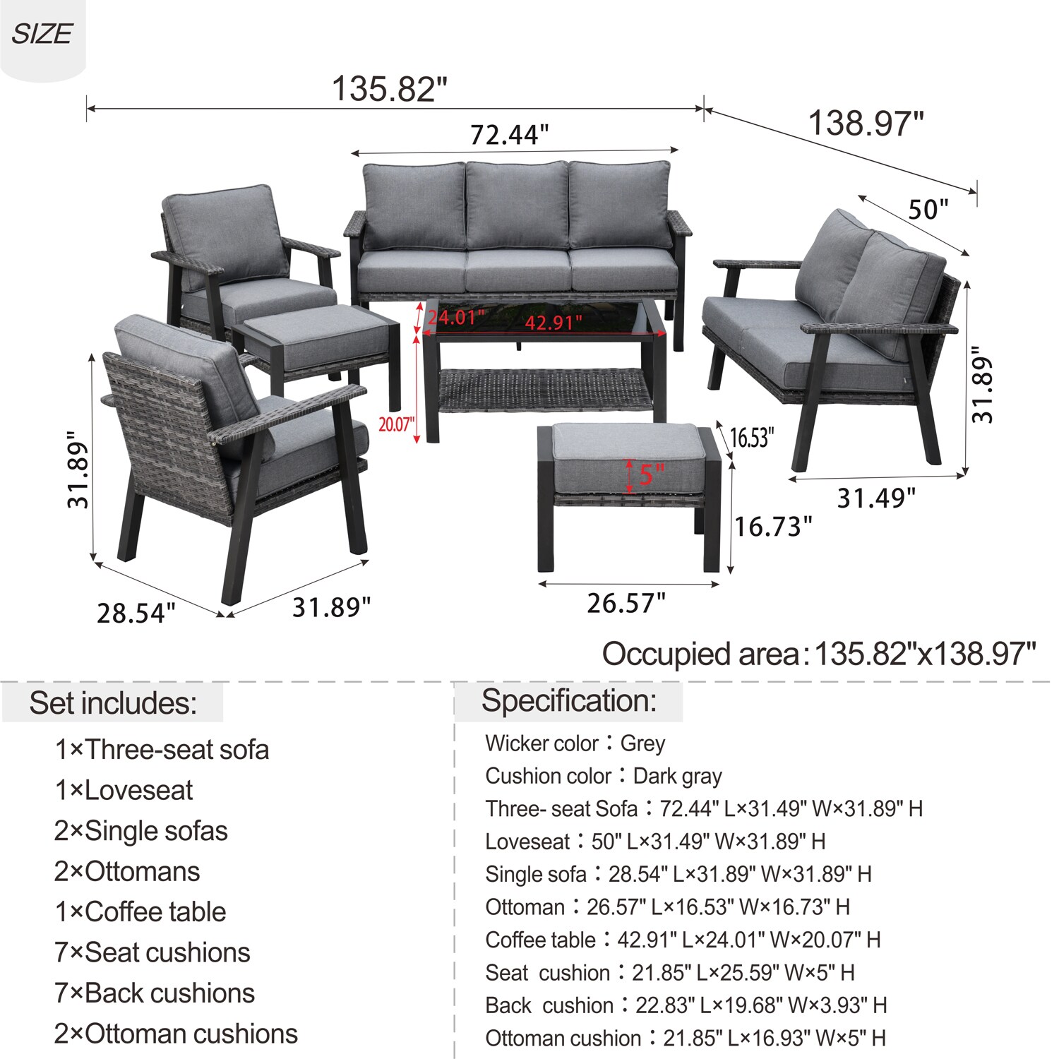 Pouuin SHW20T07 Patio-Conversation-Sets - View #8