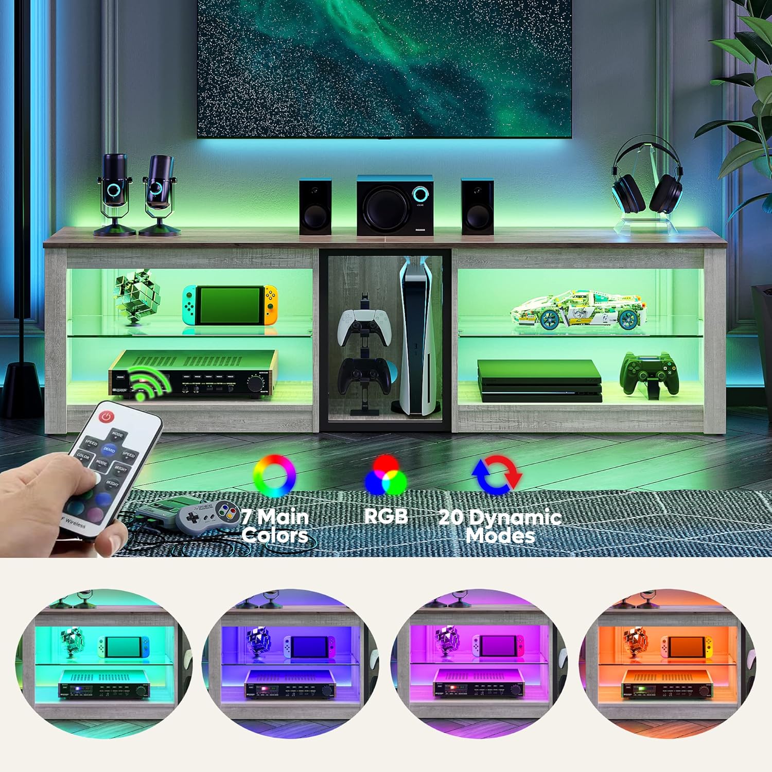 Bestier LOW-L1004160-WHTW Tv-Stands - View #5
