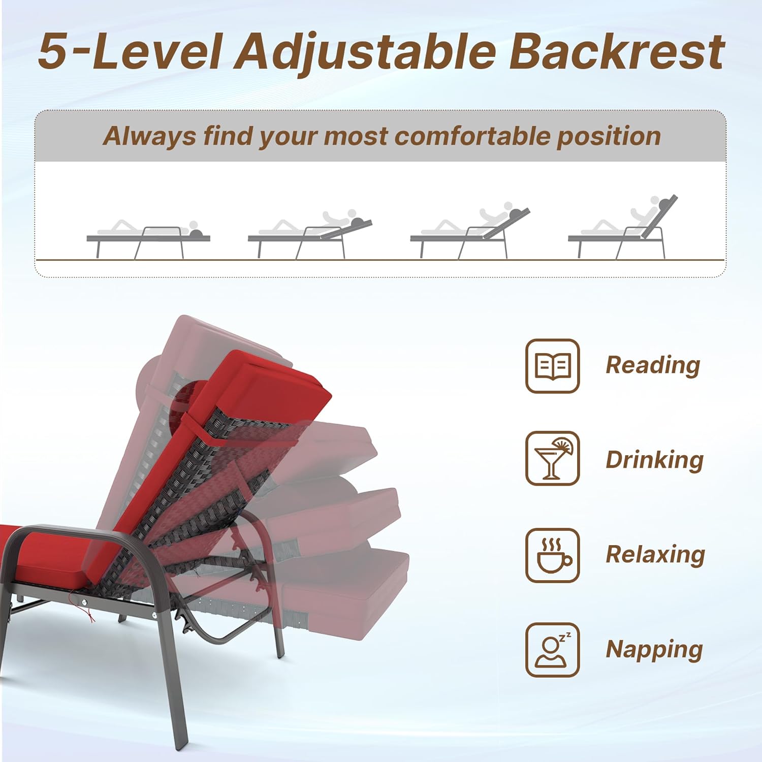 ALAULM LS-ARMTC-RED Chaises-Settees - View #4