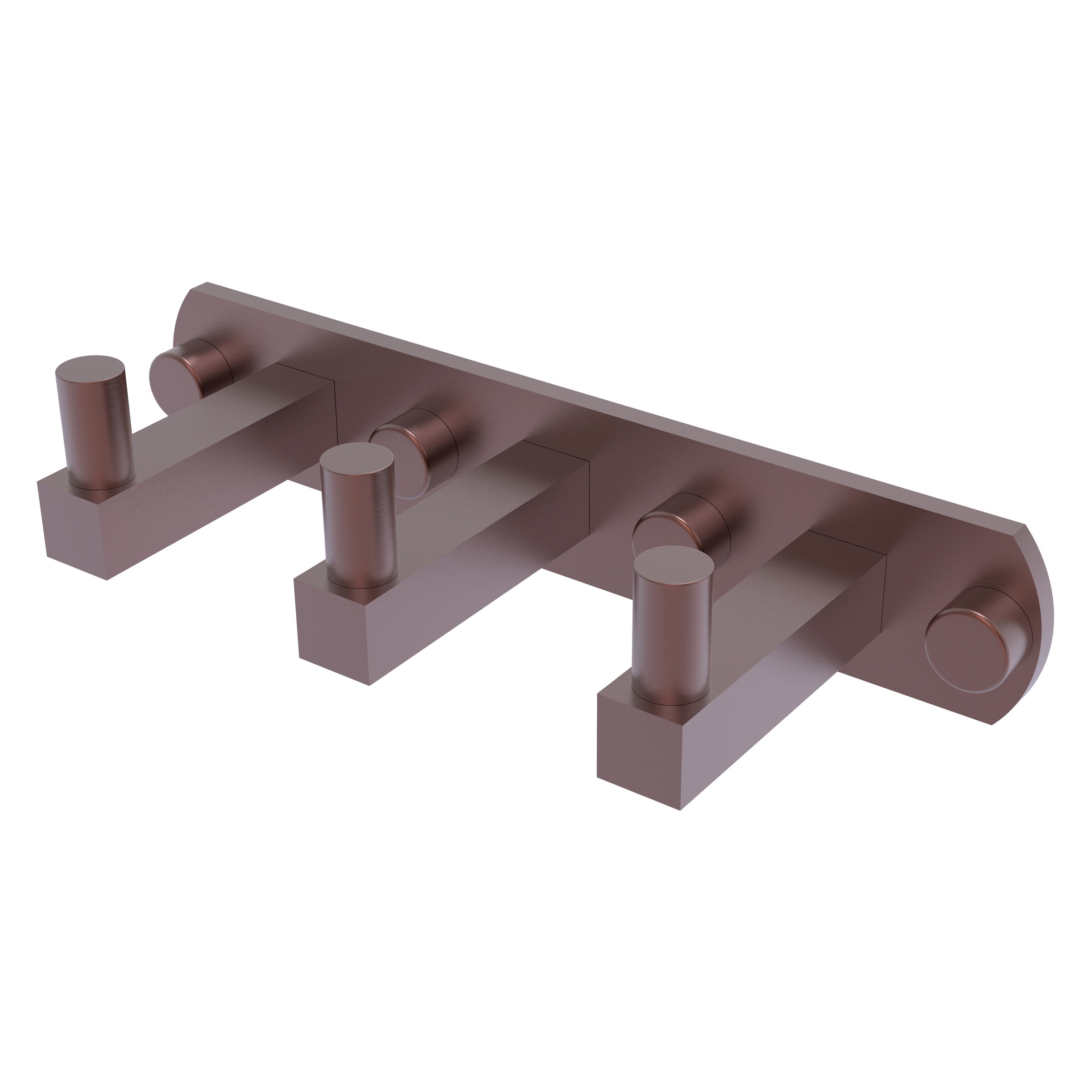 Allied Brass MT-20-3-CA Montero Antique Copper Triple -Hook Wall mount Towel Hook