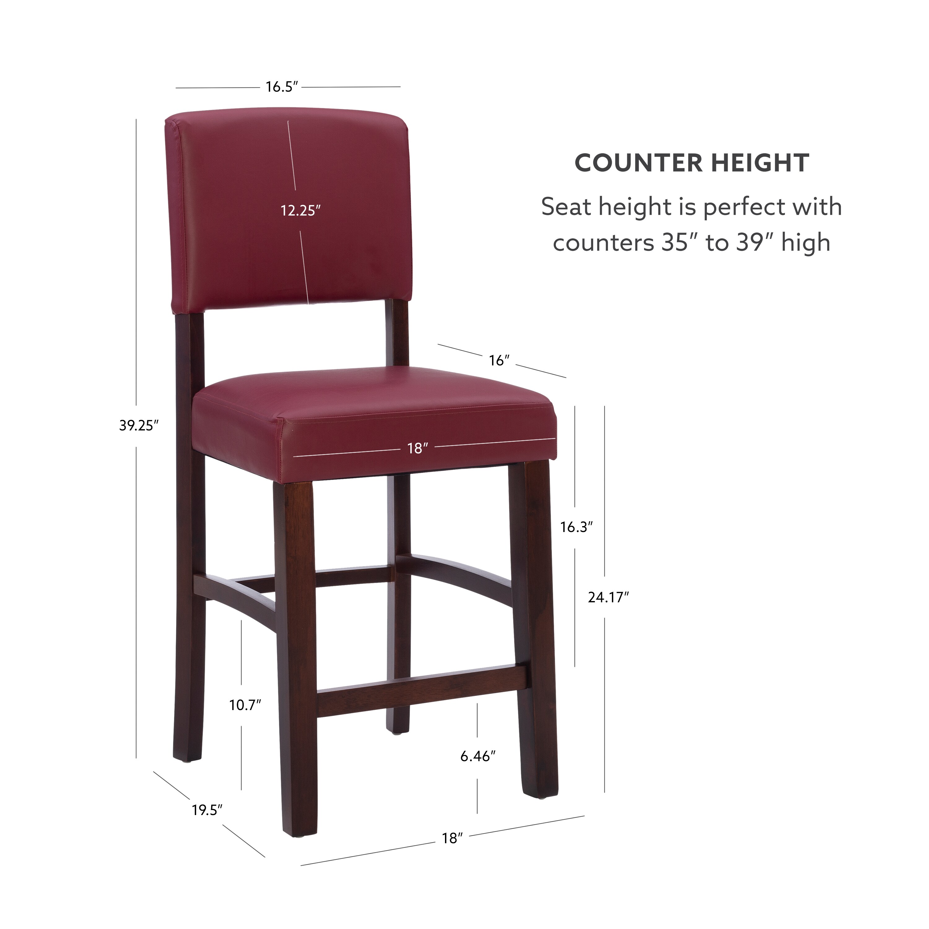 Linon 0217RED-01-KD-U stools - View #6