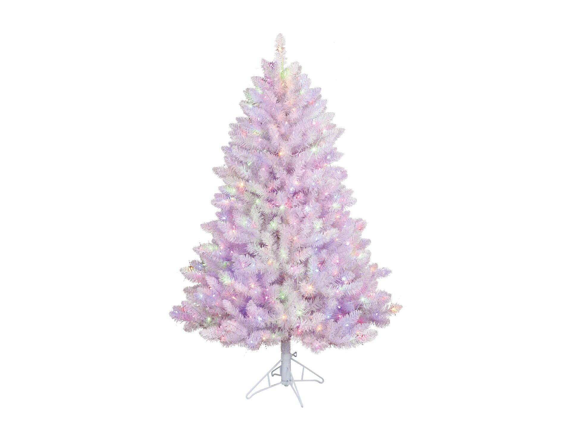 Northlight 2' Pre-lit White Iridescent Pine Artificial Christmas Tree -  Purple Lights, 1 - Kroger