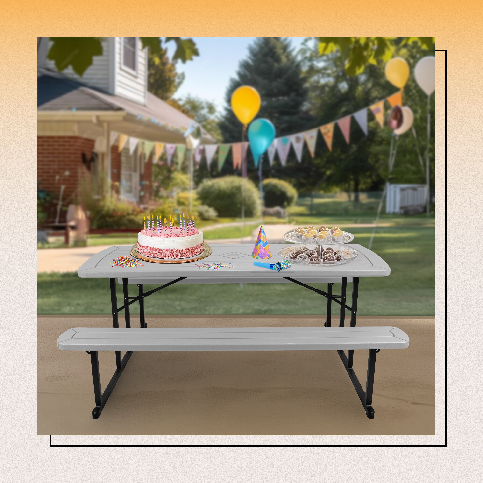 Hampden Furnishings HMDPT3072BK-GY Picnic-Tables - View #5