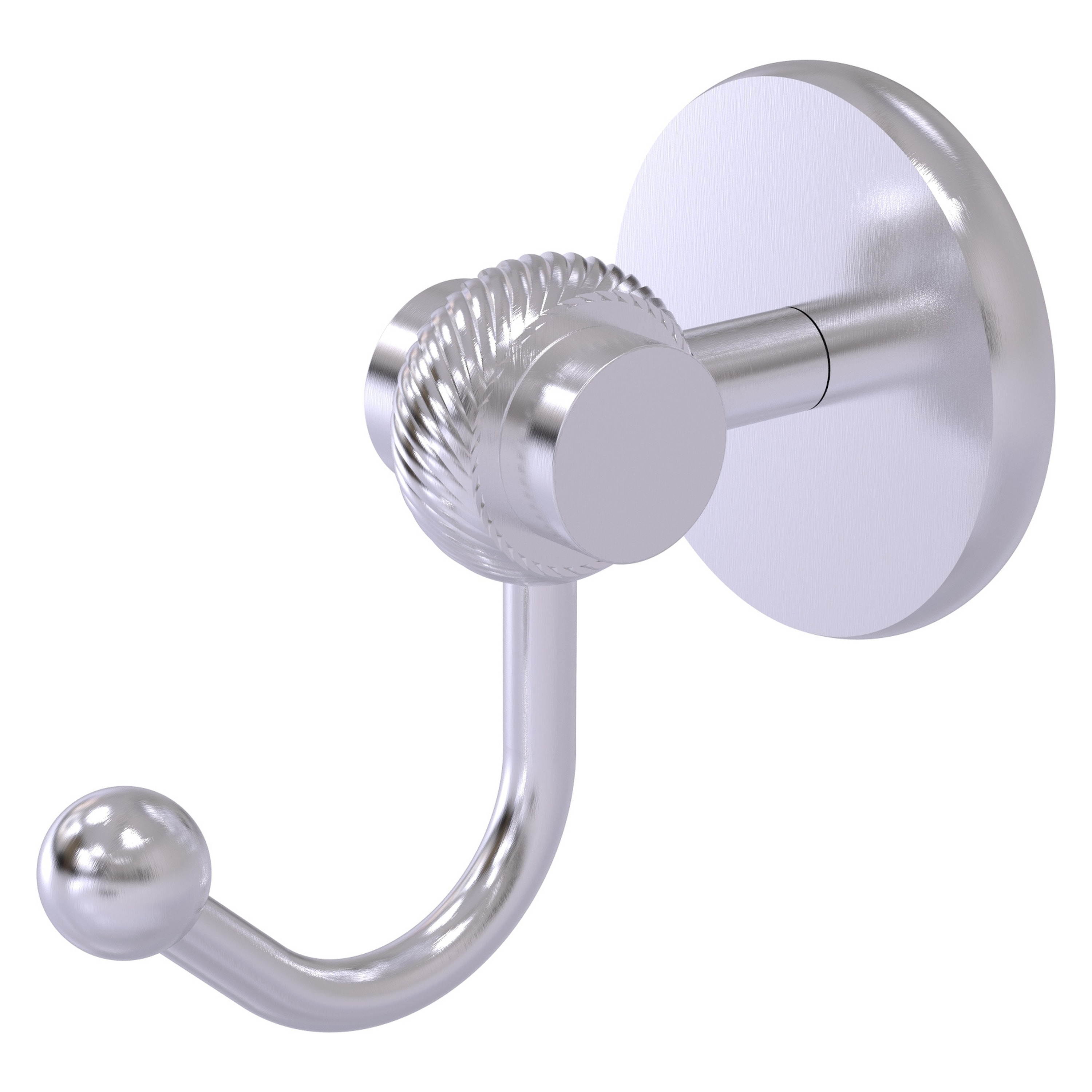 Allied Brass 7220T-SCH Satellite Orbit Two Satin Chrome Single -Hook Wall mount Towel Hook