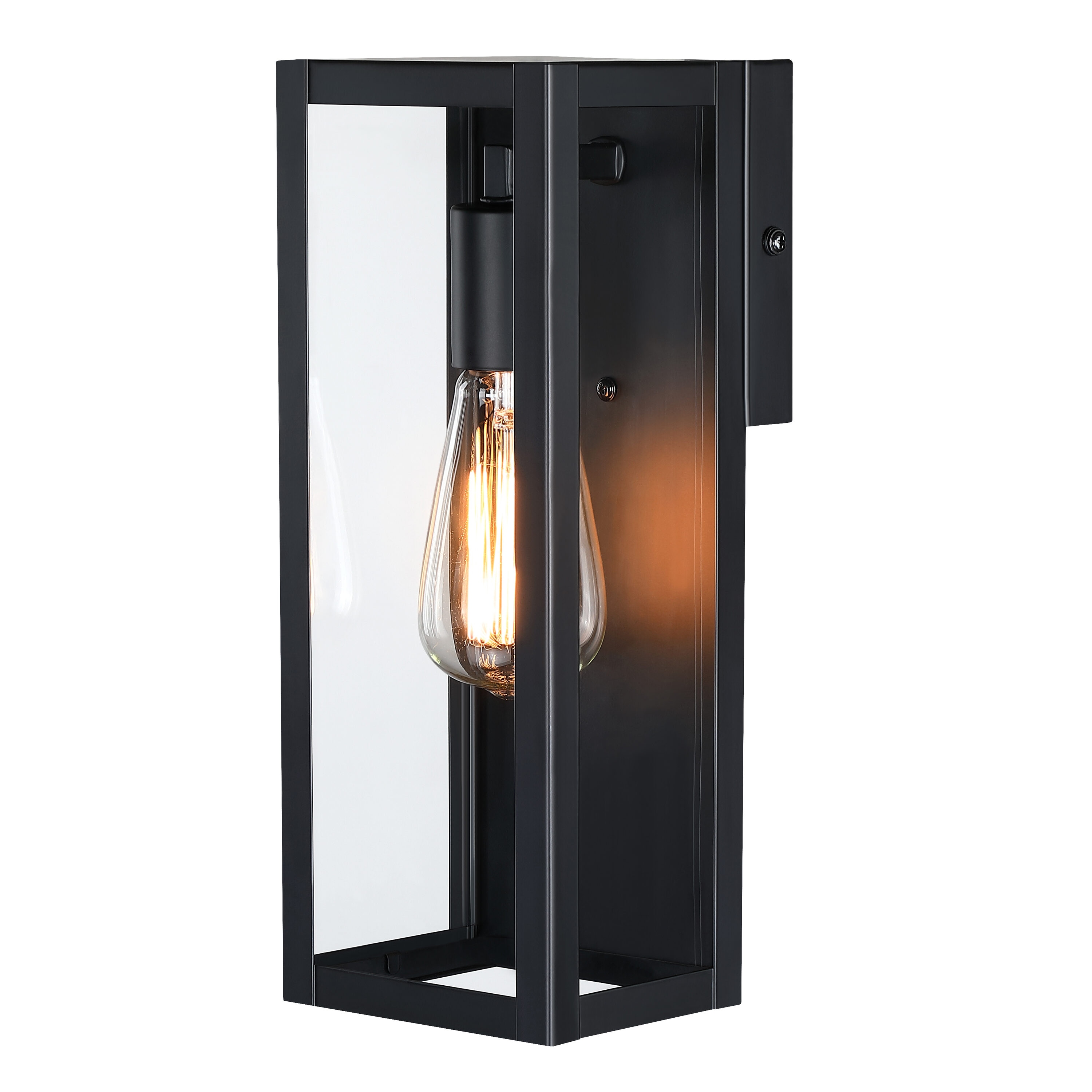 Hukoro 1-Light 13-in H Matte Black Outdoor Wall Light FL85501-WL-BK At ...